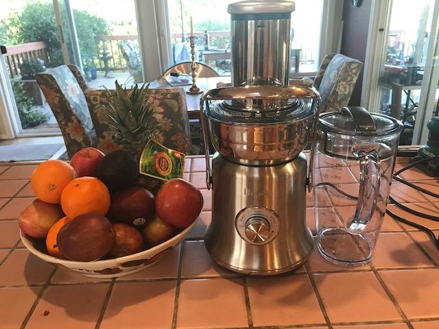Breville BJE830DBL Juice Fountain Cold XL, Damson Blue | 3.5 in extra-wide chute, 70 fl oz jug customer photo 1