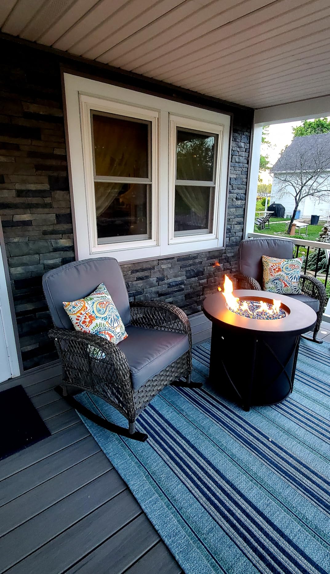 BALI OUTDOORS 50000 BTU Propane Fire Pit for Outdoor, 30 in Fire Pit Table Outdoor, Round Firepits for Outside Backyard, Patio | 30 in Fire Pit Table Outdoor, Round Firepits for Outside Backyard, Patio customer photo 1
