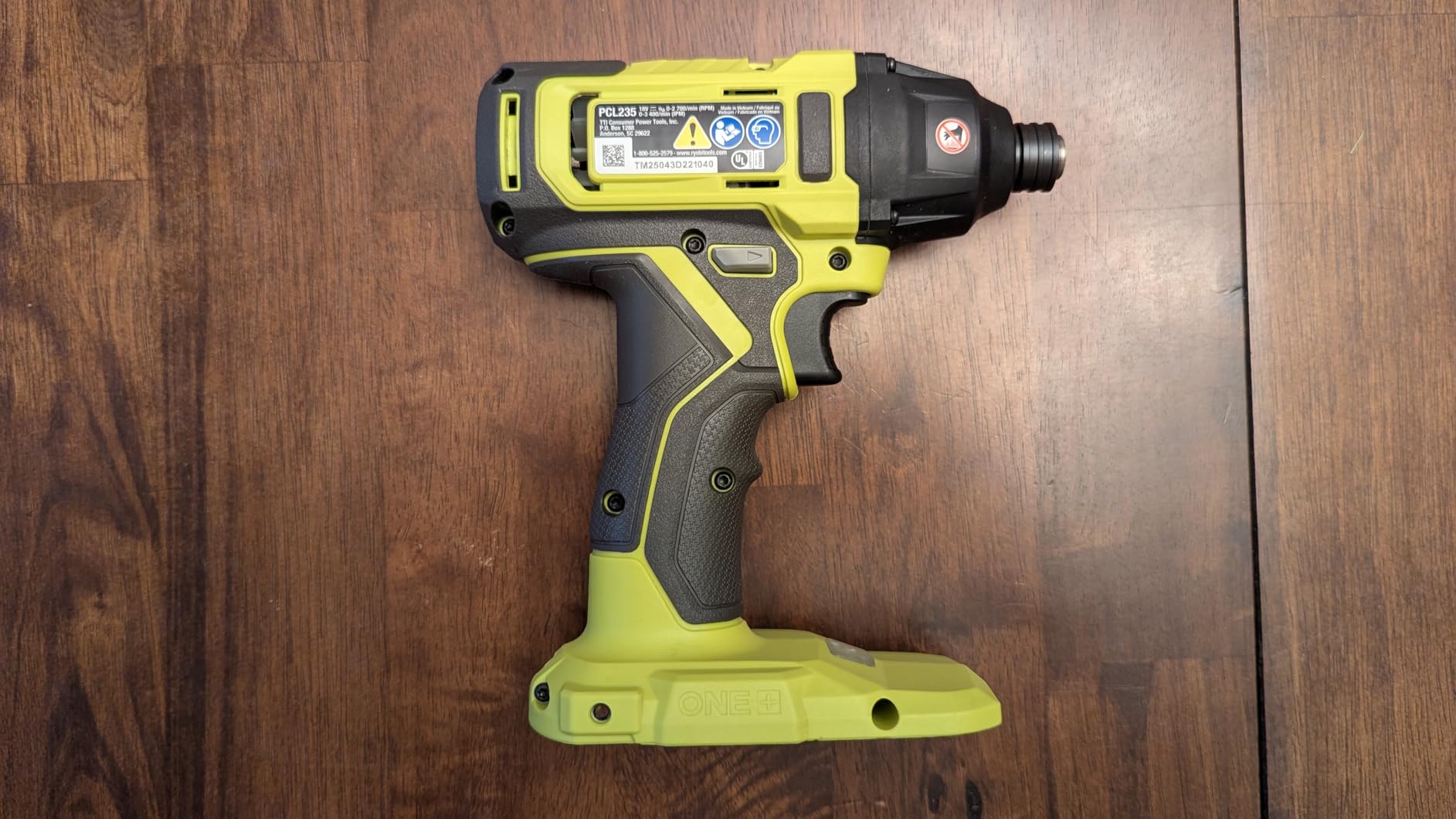 RYOBI ONE+ 18V Cordless 1/4 in. Impact Driver - 1,800 in-lbs Torque, 0-3,400 IPM, Tool Only (Battery Not Included) - PCL235B | Battery and Charger Sold Separately customer photo 1