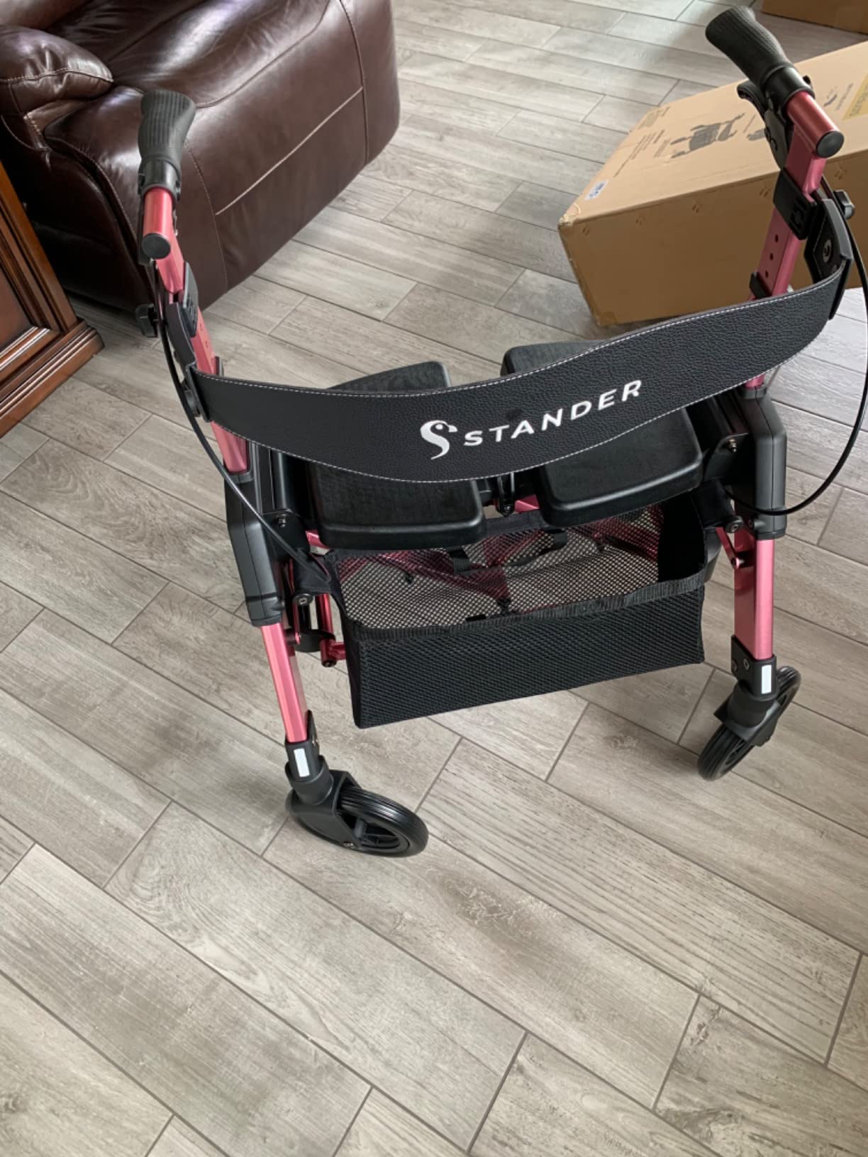 Stander Heavy Duty Wonder Rollator, Heavy Duty Folding Rolling Walker for Adults, Seniors, 450-pound Weight Capacity, Large 8-inch Wheels, Locking Brakes, Wide Seat with Backrest customer photo 2