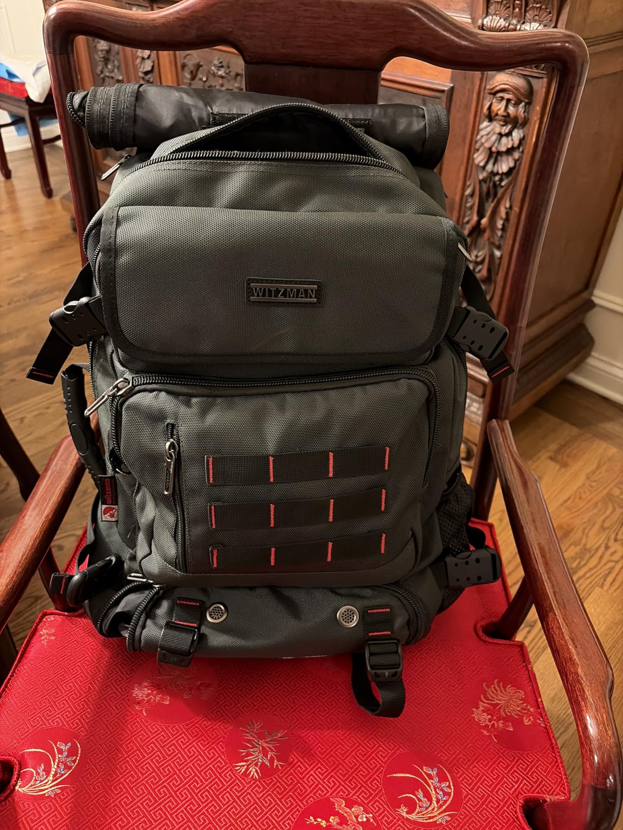 WITZMAN Carry on Travel Backpack for Men Airline Approved, Nylon 3 in 1 Luggage Duffle Bag with USB Charging Port customer photo 2