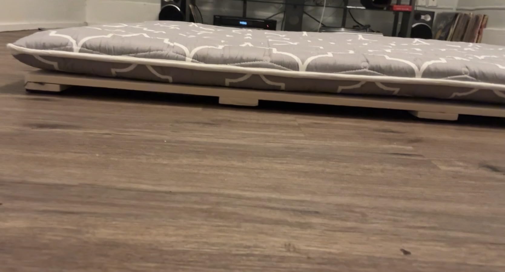 Foldable Floor Bed Frame, Breathable Wooden Roll-Up Slats Base for Japanese Futon Mattress, Low Profile Sleep Bedding (Queen) customer photo 2