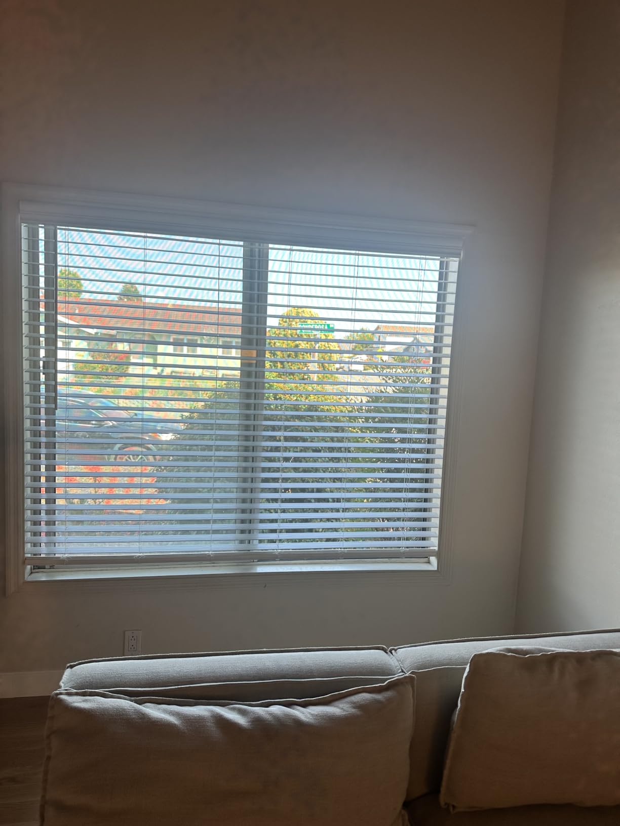 Lotus & Windoware Cordless, 2 Inch Faux Wood Blind, 34.5