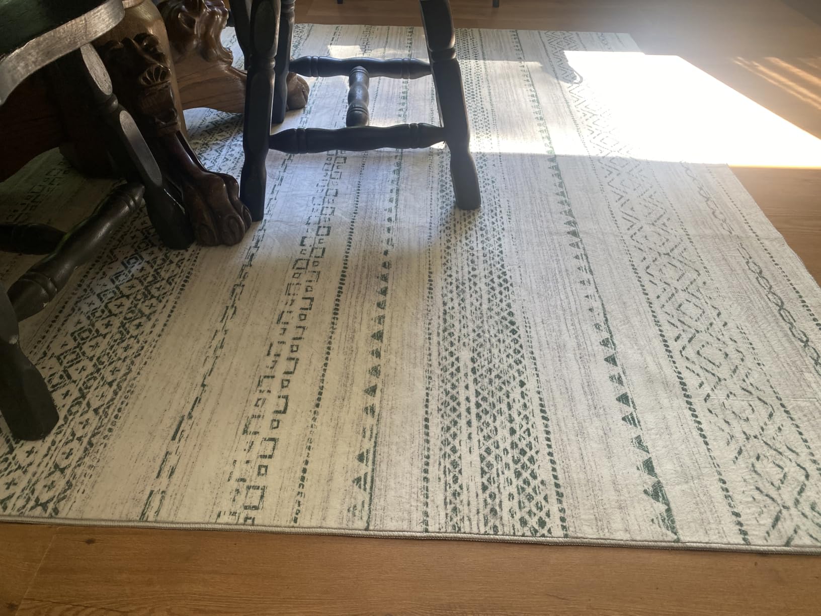 Nakagishi Area Rug Living Room Rugs: 8x10 Large Soft Machine Washable Boho Moroccan FarmNeutral Stain Resistant Indoor Floor Carpet for Bedroom Under Dining Table Home Office Decor-Cream Brown customer photo 1