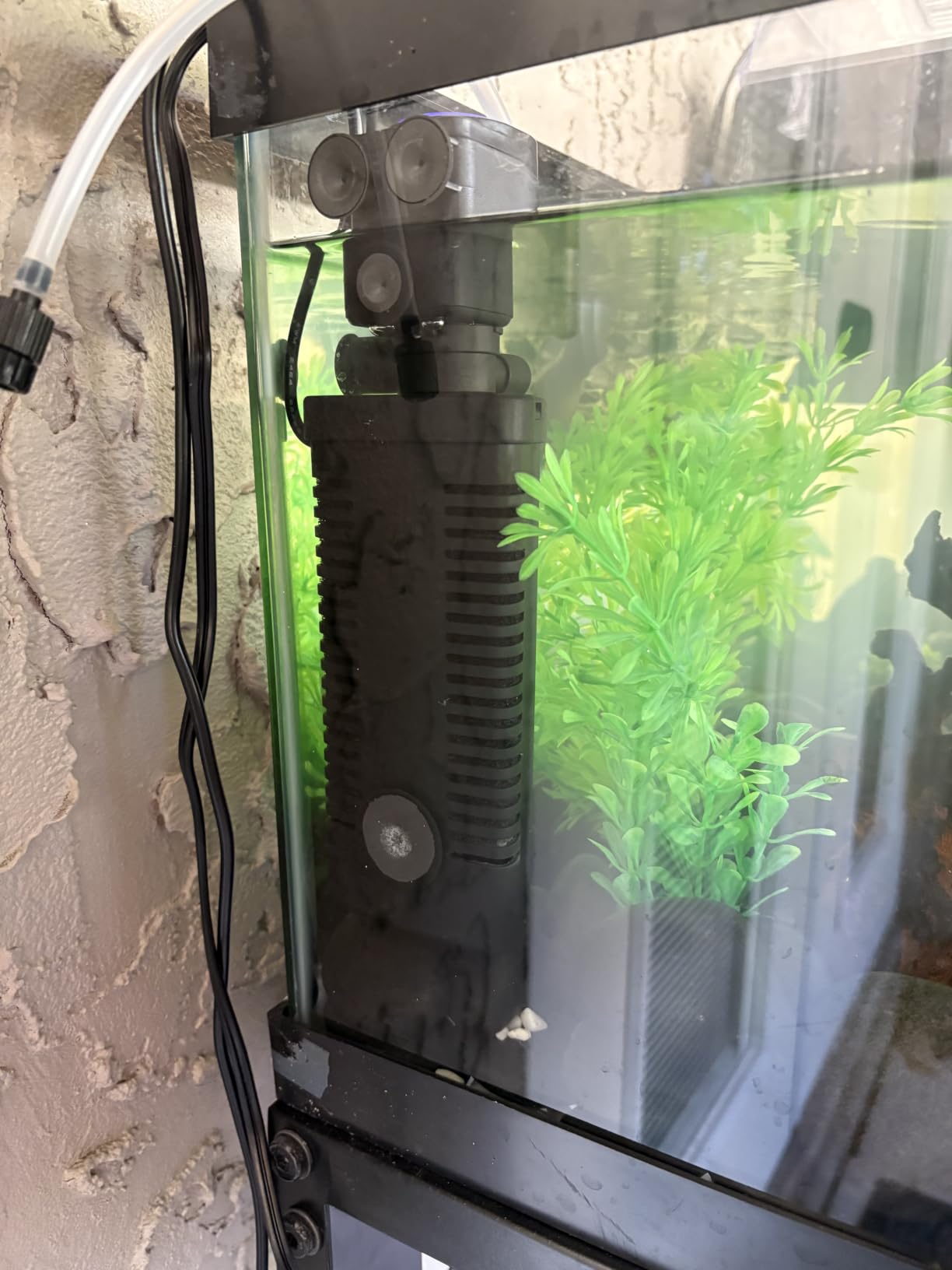 Aquarium Filter for 40-150 Gallon Tank, U-V Fish Tank Green Clean Machine Submersible Powerful Pump Canister Filter 400GPH for Pond Turtle Tank Saltwater Freshwater Crystal Clear Green Killing customer photo 2
