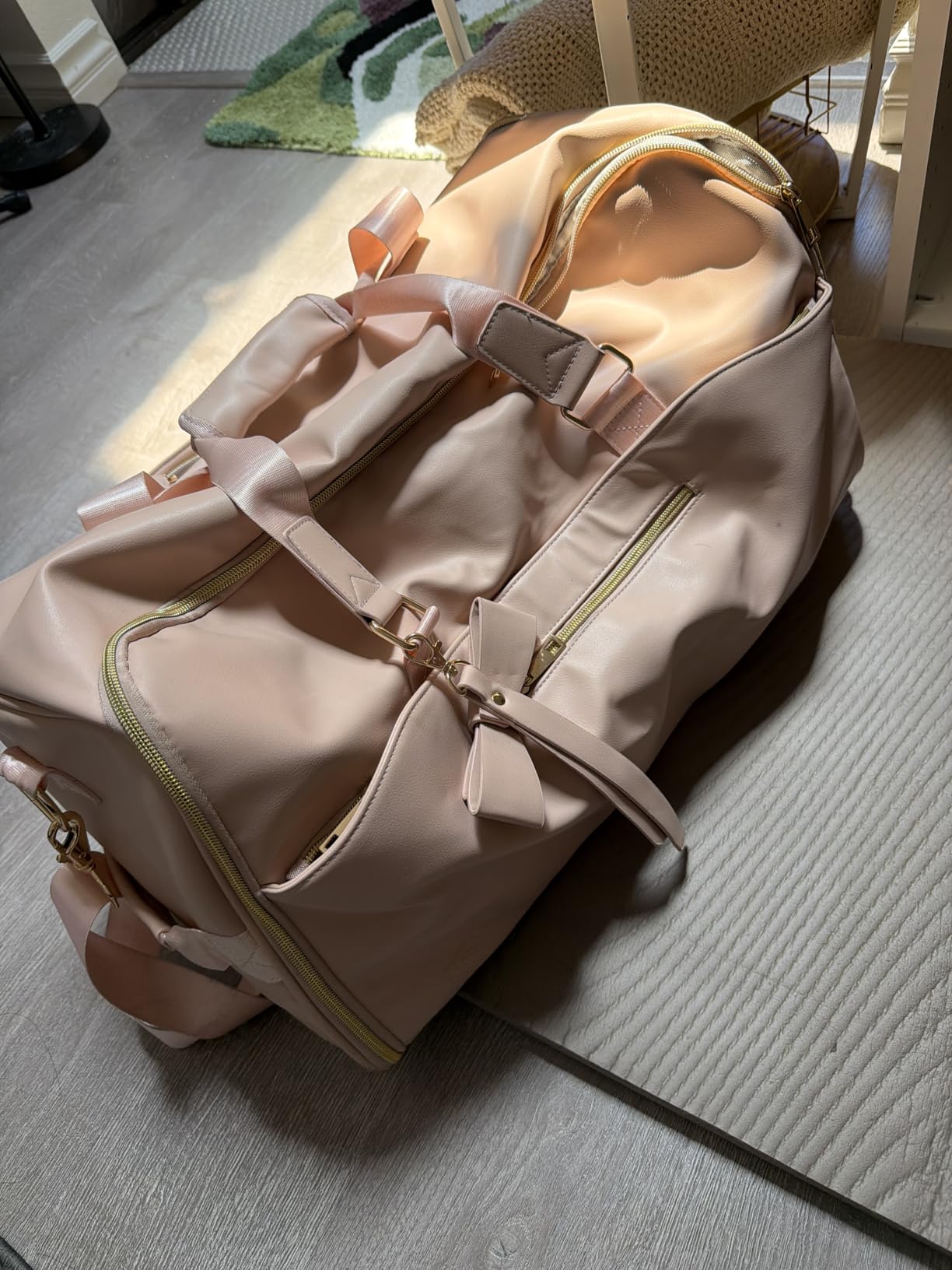 Garment Bags for Travel, 45L Carry on Convertible Garment Duffle bag for Men Women - 3 in 1 Hanging Suit Travel Bag with Shoulder Strap customer photo 1
