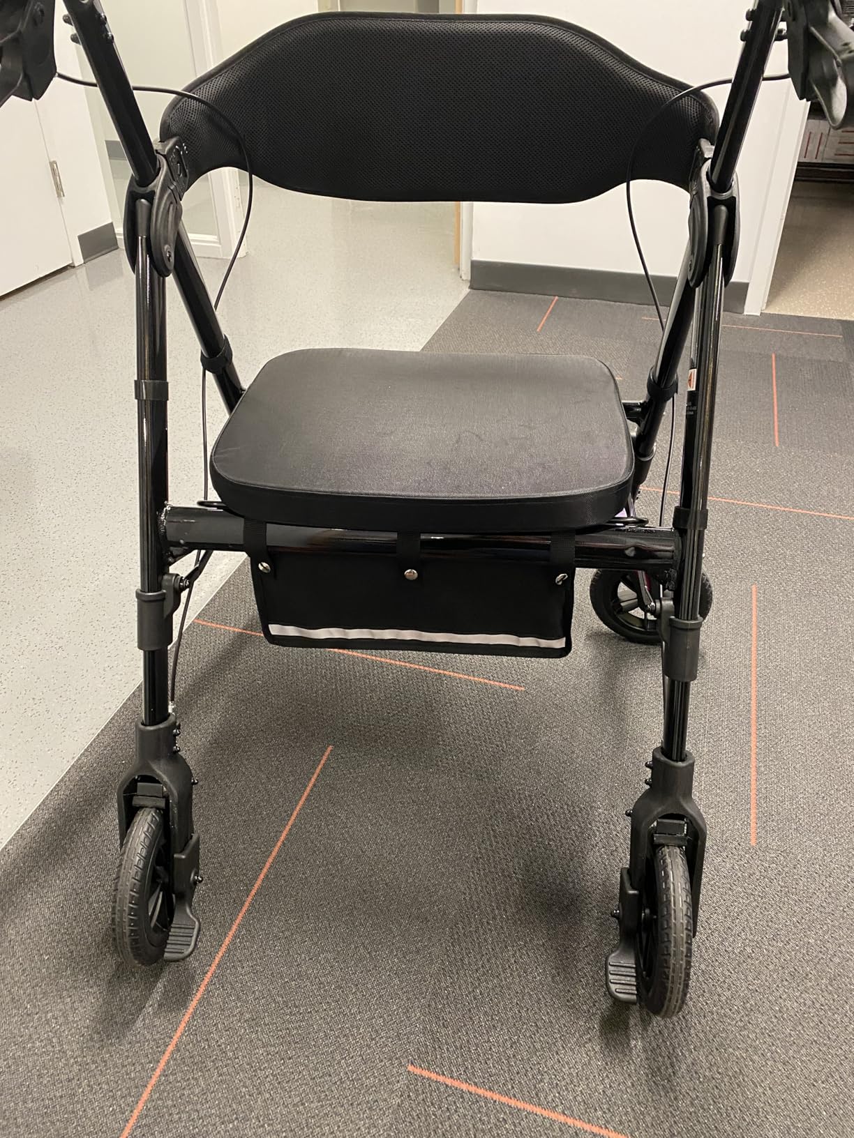 450Lbs Bariatric Rollator Walker, Heavy-Duty Walkers for Seniors with seat | Sturdy Aluminum Frame|Foldable|Adjustable height|Hand Anti-tip brakes|Seat&backrest|8