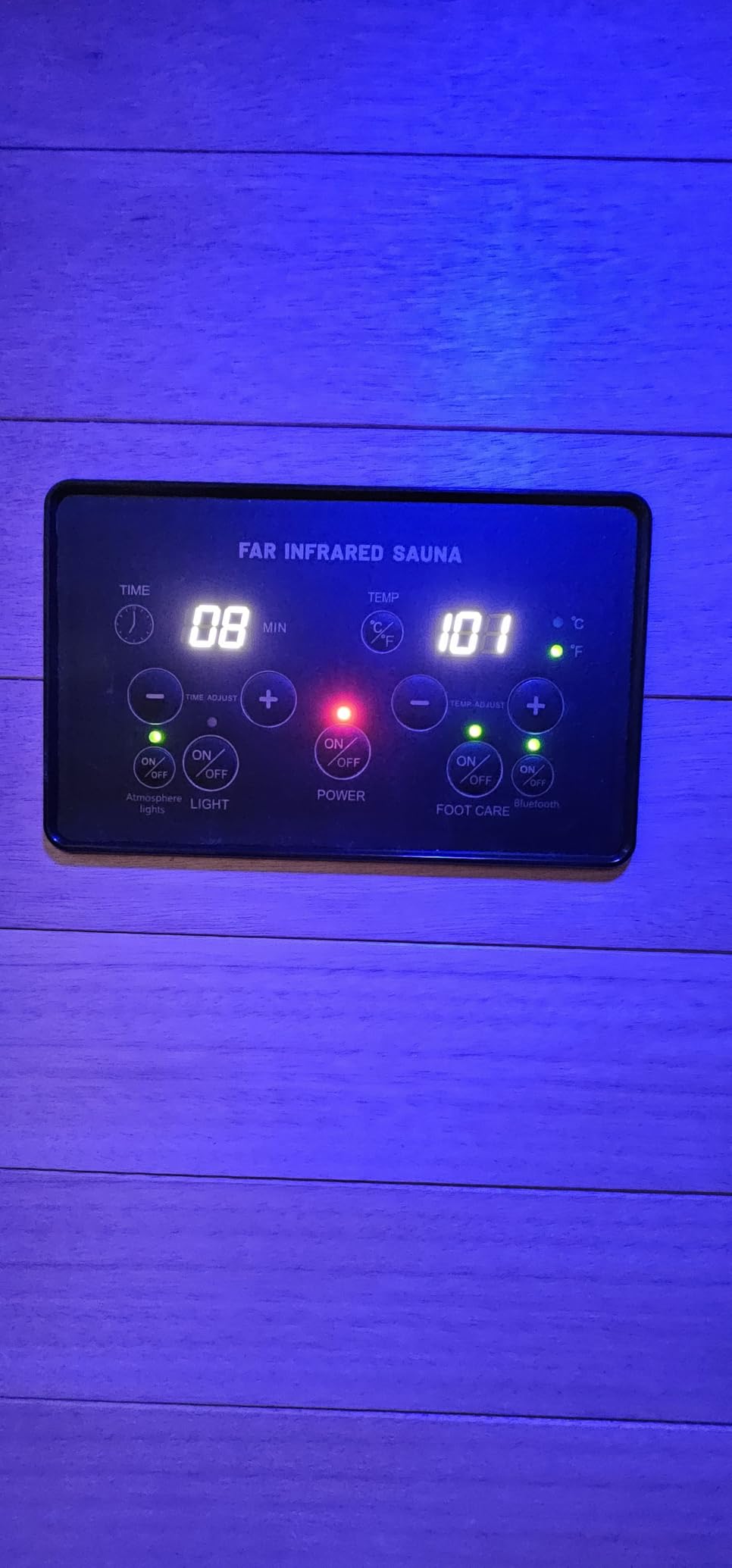 OUTEXER Far Infrared Sauna Home Sauna Spa Room Canadian Hemlock Wood 1200W Indoor Saunas Low EMF 110V with 7 Color Light and Tempered Glass Door, Room: 35.2 * 27.6 * 61.6Inch customer photo 2