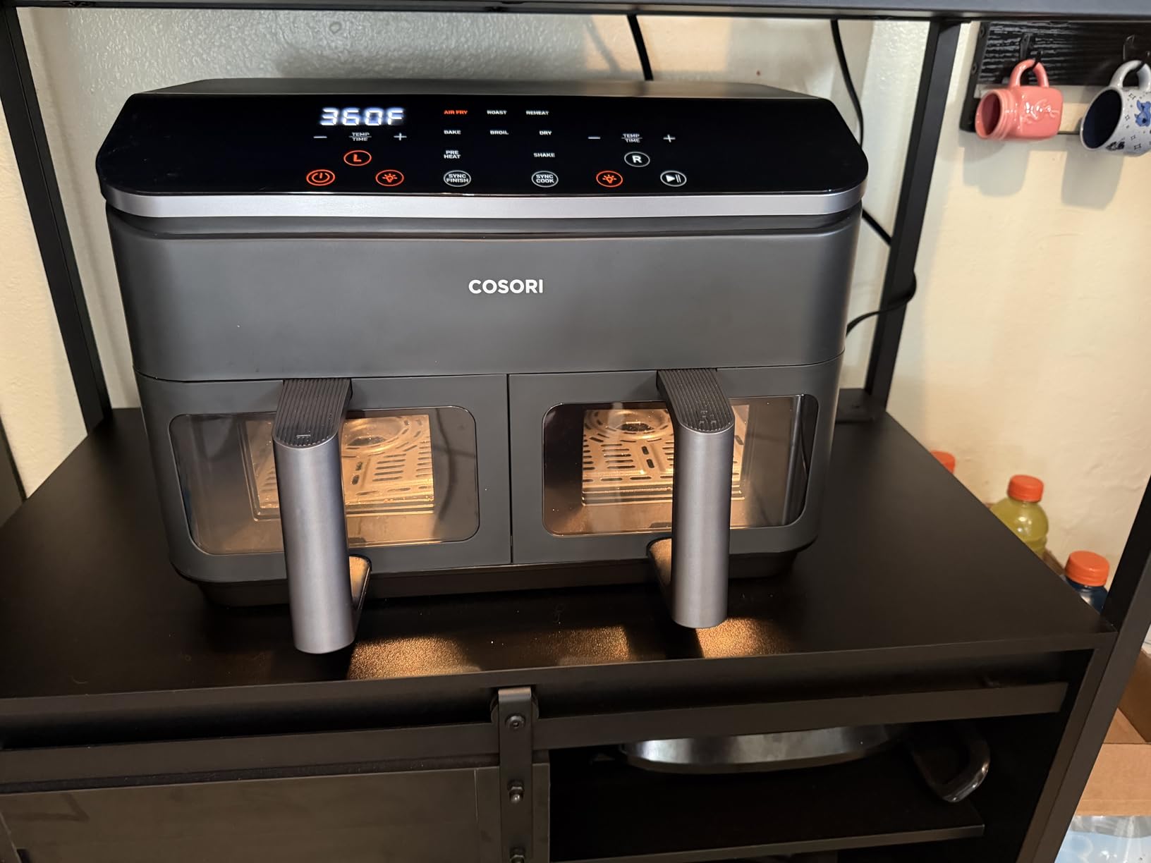 Cosori Dual Air Fryer, 9QT, 10-in-1, Sync Cook & Finish, Max 450F customer photo 2