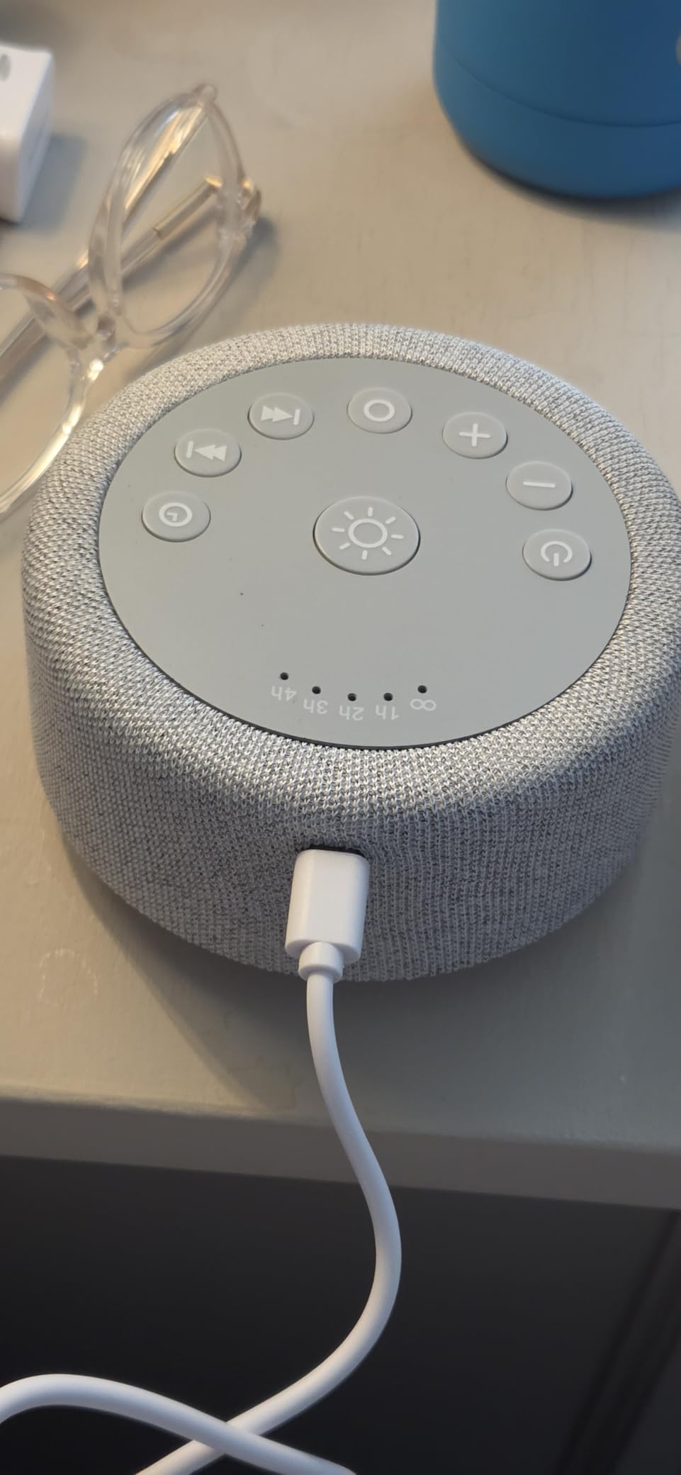 Sound Machine Night Light White Noise Brown Noise Machine 30 Non Looping Sounds 12 Lights 5 Timers 36 Adjustable Volume Memory Function Sleep Sounds Machine for Baby Kids Adult & Home Office Travel customer photo 2