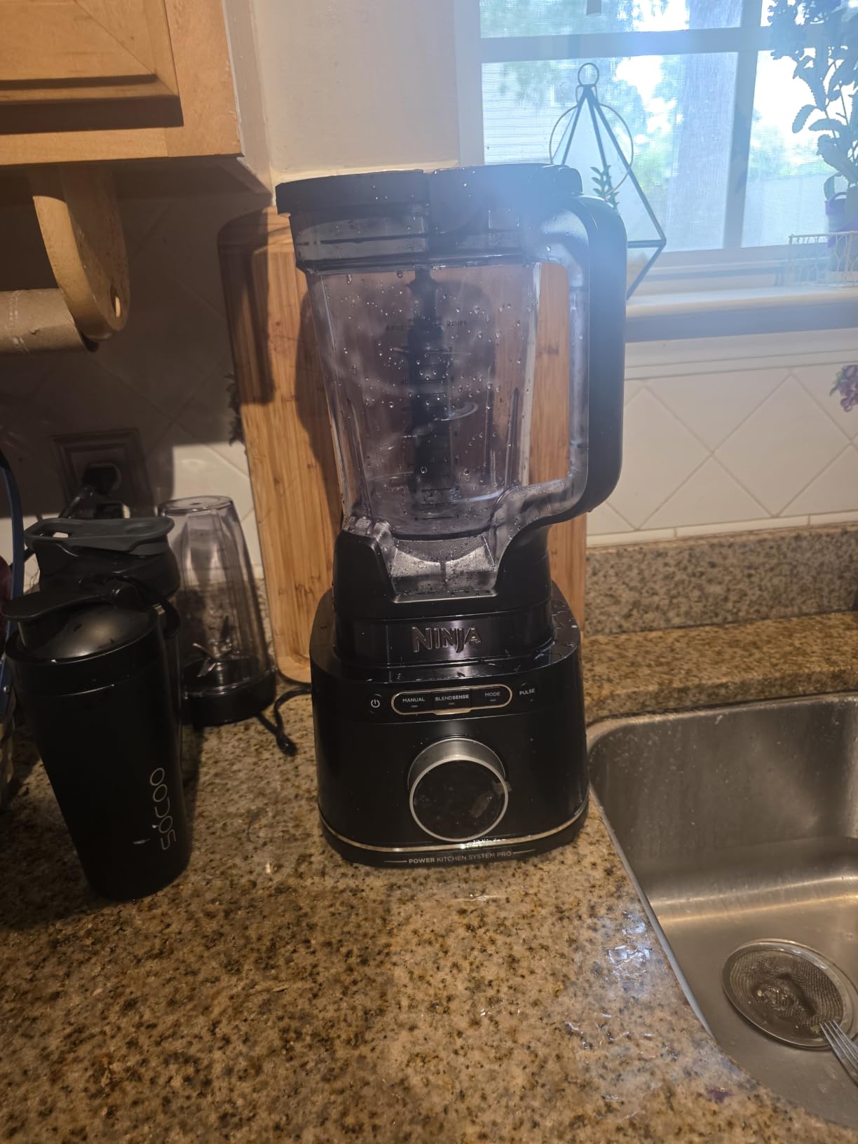 Ninja Kitchen System, Food Processor & Blender with BlendSense Technology, 8-Cup Bowl & 24-oz. To-Go Cup, For Smoothies, Cookie Dough, Salsa & More, 1800-Peak-Watt, Black, TB401 customer photo 1