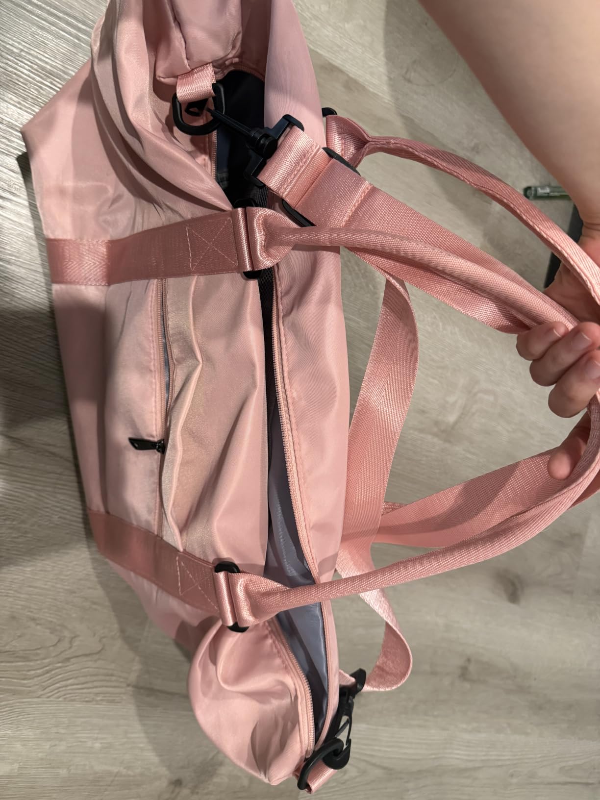 Travel Duffle Bag, Waterproof Weekender Carry On Tote Bags for Women, Sport Gym Bag for Men, Hospital Bag for Labor and Delivery, Overnight Luggage Bag with Trolley Sleeve Coral Pink customer photo 2