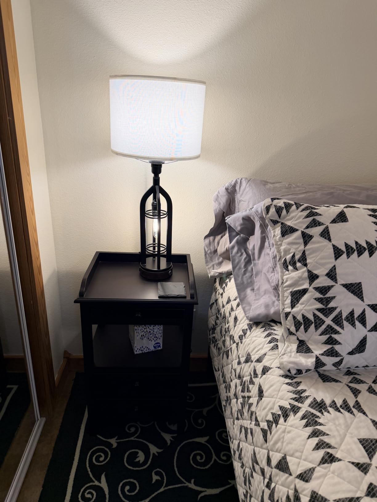 Seealle Table Lamps for Living Room, 3 Way Dimmable Farmhouse Lamp Set of 2 | Touch, Lamps with USB Ports and Outlets for Bedroom, Living Room, Nightstand, End Table, Black, Bulb Included customer photo 2