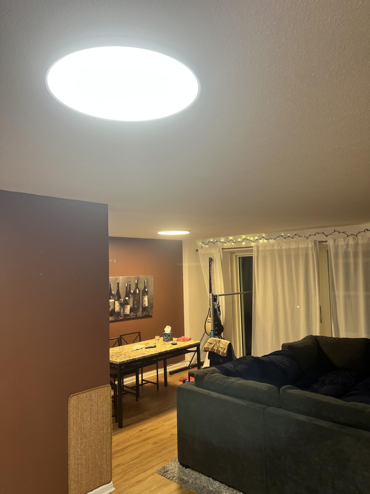 20 Inch Large LED Flush Mount Ceiling Light, 40W, 4350LM, 3000K/4000K/6000K CCT Selectable, White Round Flat Panel Light Low Profile Ceiling Light Fixtures for Hallway, Kitchen, Bedroom, Laundry (1PK) customer photo 1