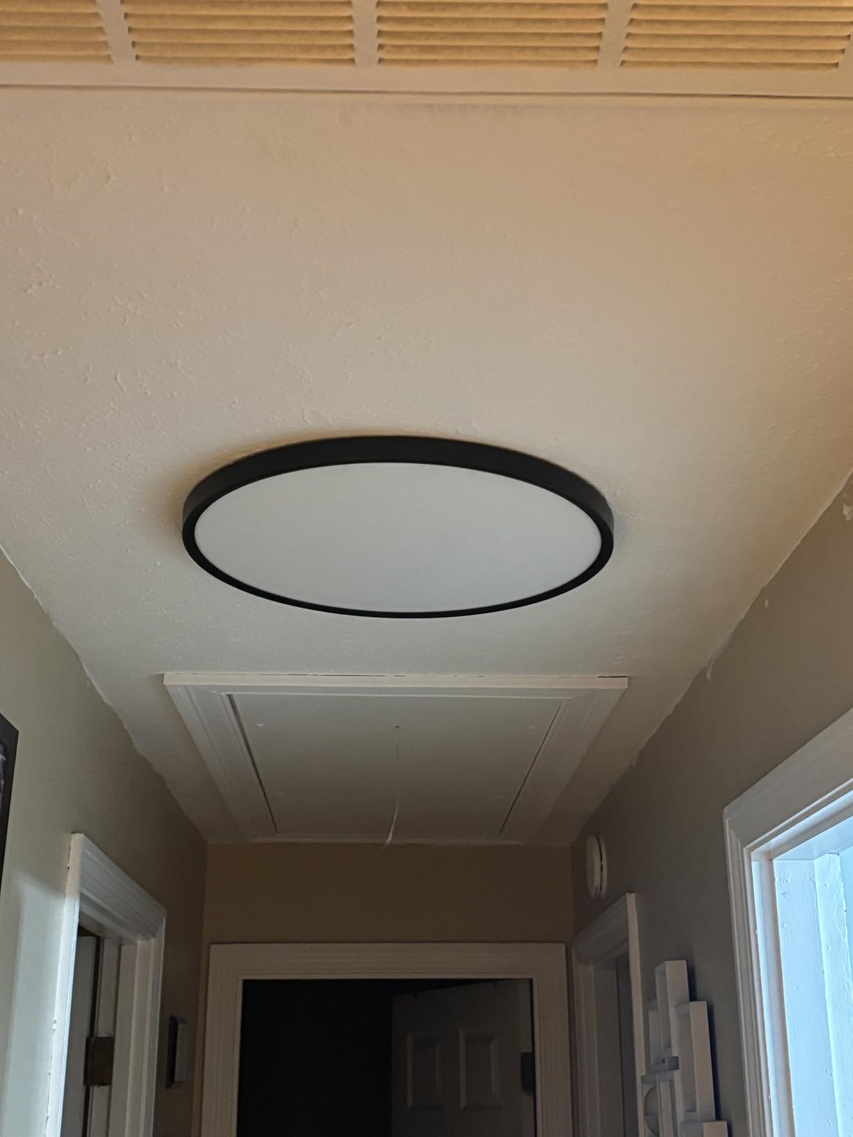 20 Inch Large LED Flush Mount Ceiling Light, 40W, 4350LM, 3000K/4000K/6000K CCT Selectable, White Round Flat Panel Light Low Profile Ceiling Light Fixtures for Hallway, Kitchen, Bedroom, Laundry (1PK) customer photo 2