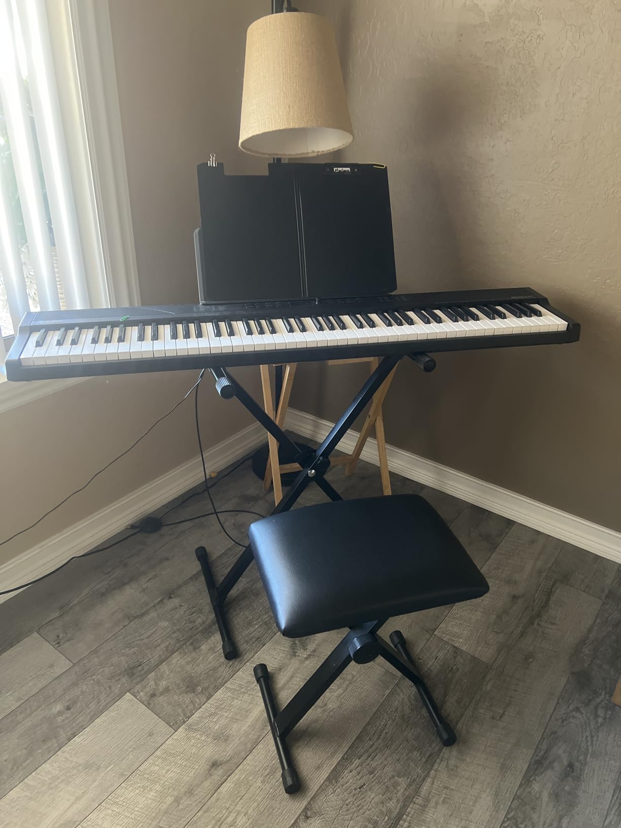 Alesis 88 Key Keyboard Piano with 480 Sounds, Speakers, USB MIDI, Carry-Bag, Stand, Headphones, Pedal and Piano Lessons for Beginners customer photo 2