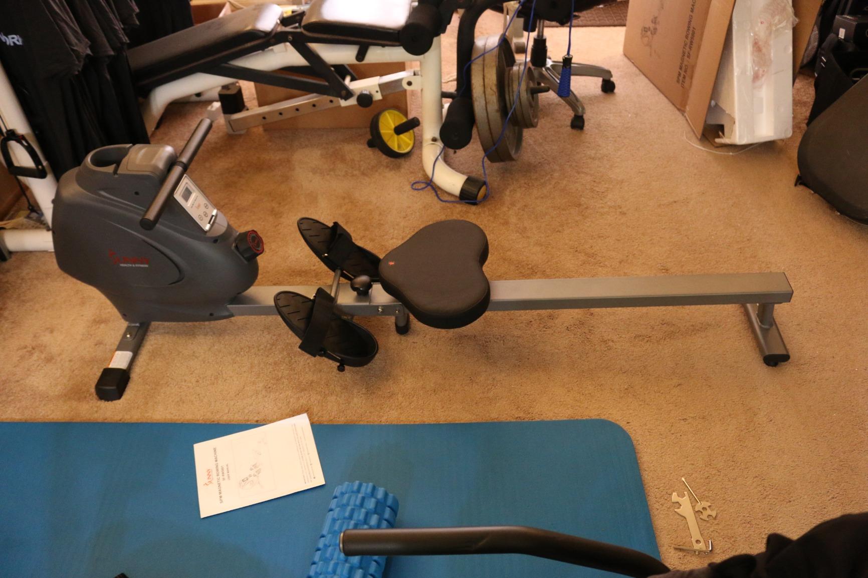 Sunny Health & Fitness Magnetic Rowing Machine for Home Exercise, Quiet & Smooth Rower with Compact Storage and Optional Free SunnyFit App Connectivity customer photo 1