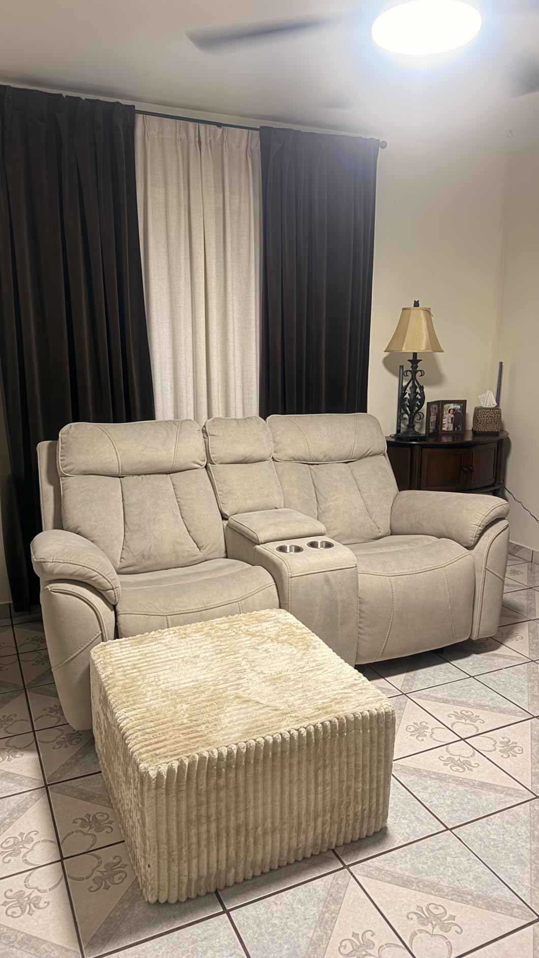 Brown Velvet Curtains Blackout for Living Room, W52xL90, 2 Panels | 300GSM Thick Soft Velvet, Blackout, Thermal Insulated, Window Drapes, Sound Dampening with Back Tab for Dining Room, Office customer photo 2