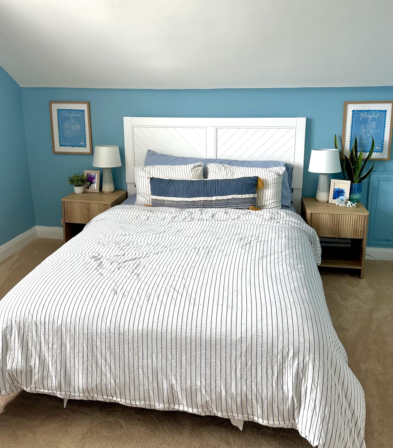 AFI, Canyon Queen Solid Wood Rustic Farmhouse Headboard, Walnut customer photo 2