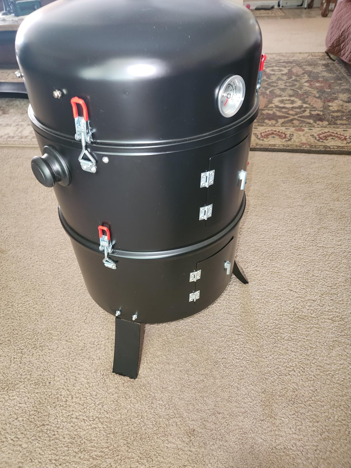 VINGLI 18 Inch Multi-Layer Charcoal BBQ Smoker Grill customer photo 2