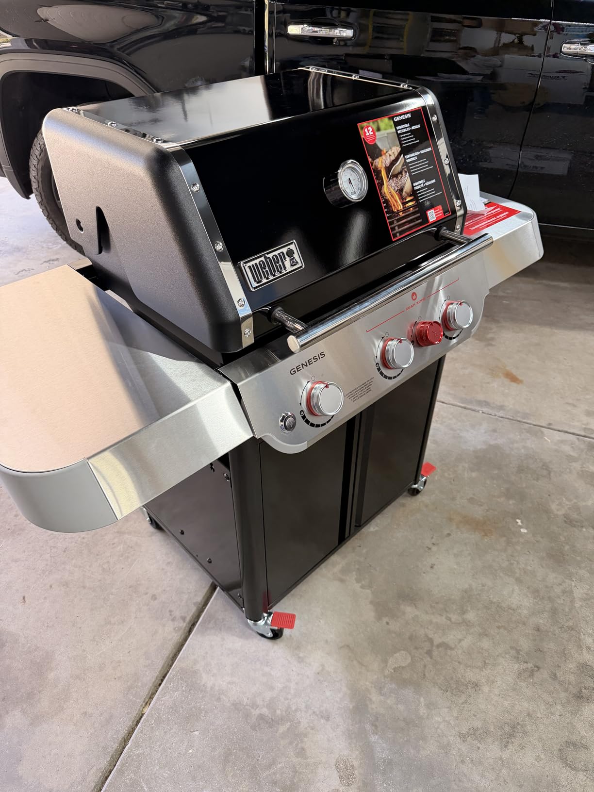 Weber Genesis E-325 Liquid Propane Gas Grill for Outdoor Cooking, 3 Burners, Porcelain-Enameled, Cast-Iron Grates, PureBlu Burners & Sear Zone customer photo 1