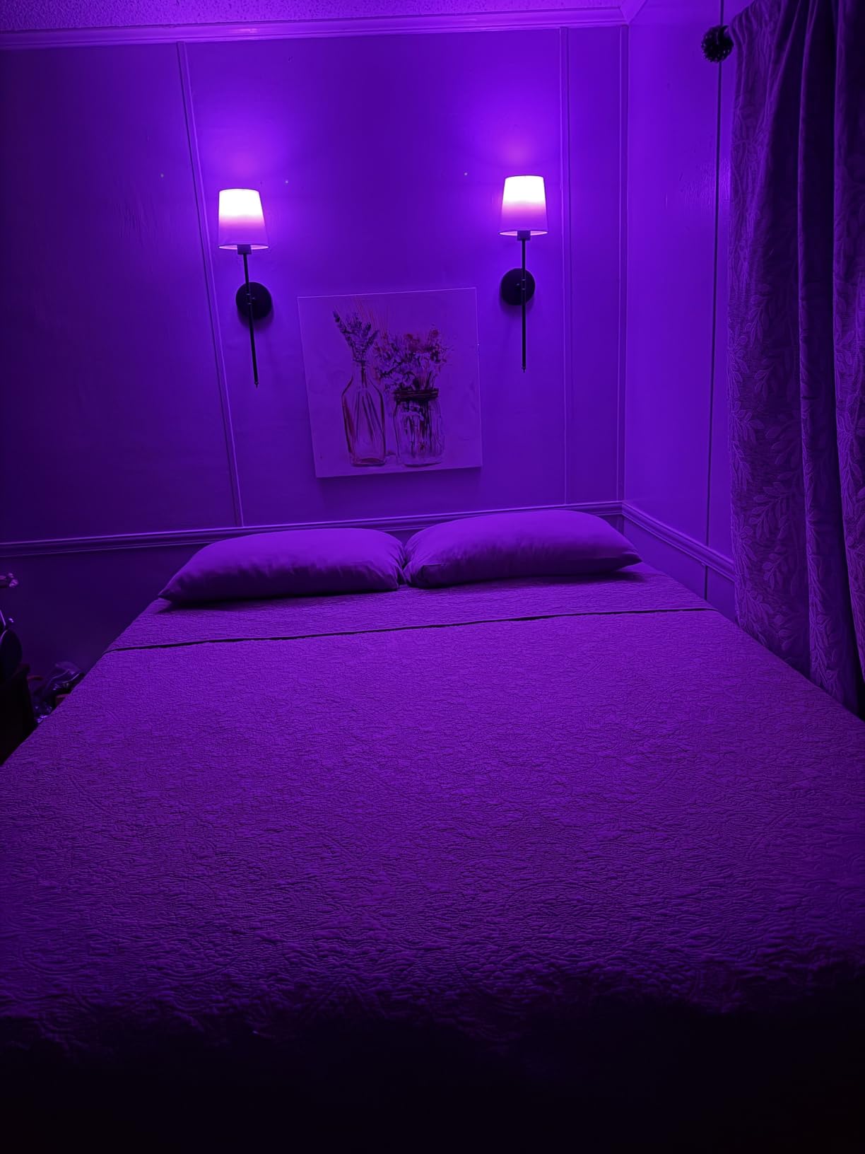 Battery Operated Wall Sconce Set of 2, Gold Rechargeable Wall Lights with 10400mAh Dimmable Bulbs and Remote, 10 Colors Wireless Wall Lamps for Bedroom Living Room Hallway Decor customer photo 1