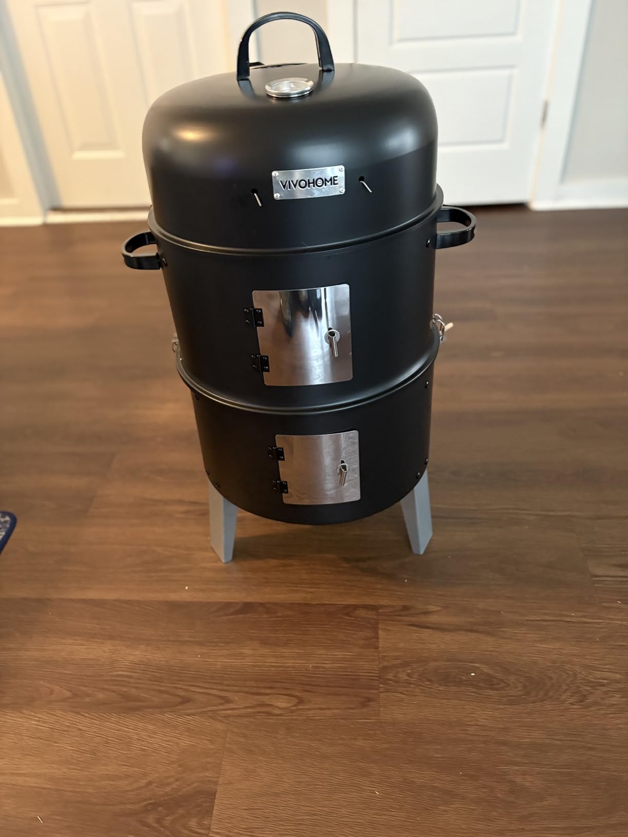 VIVOHOME 3-in-1 Vertical Charcoal Smoker, BBQ Smoker Grill customer photo 2
