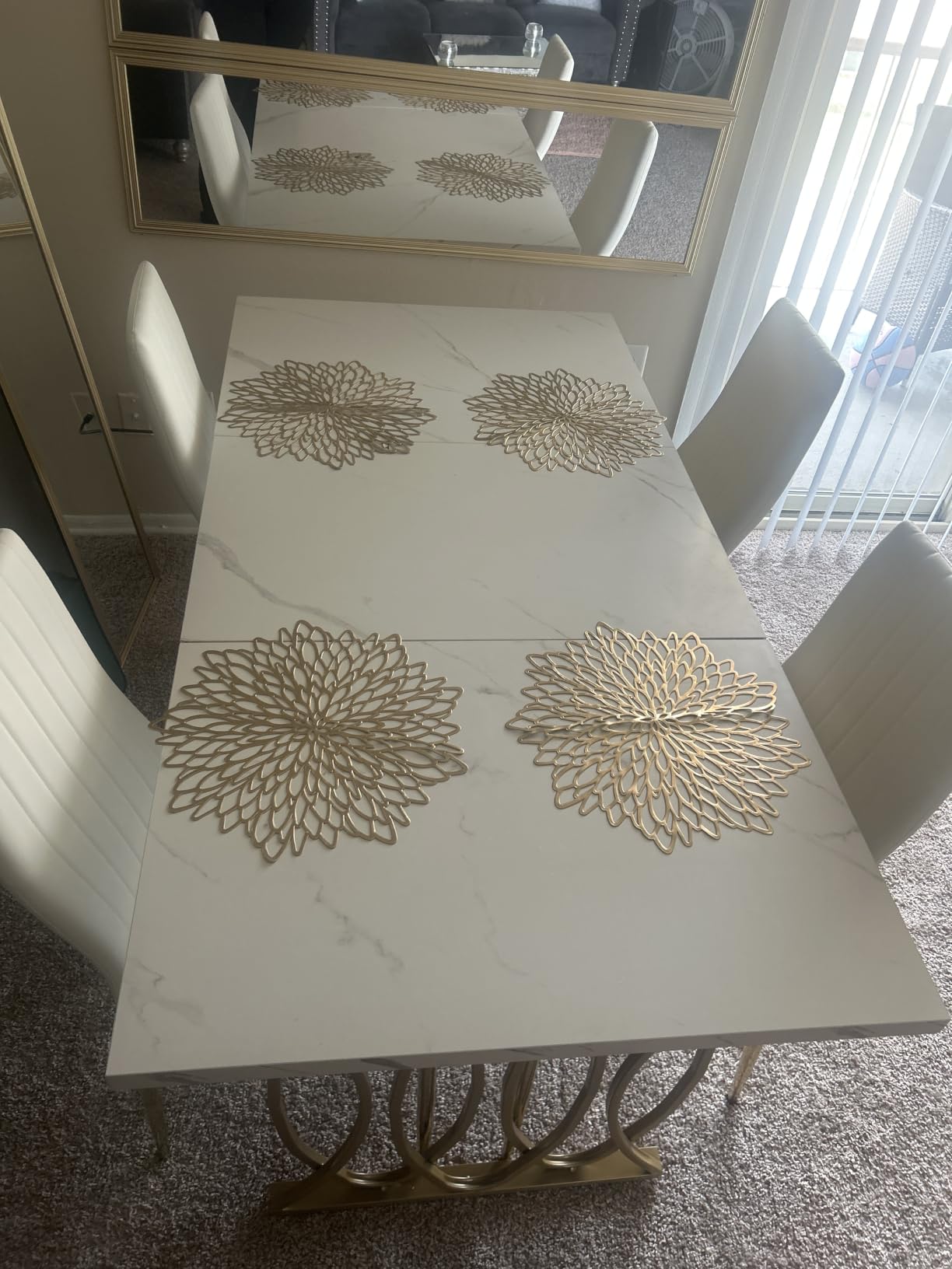 LITTLE TREE Modern Dining Table for 4-6 People, 63