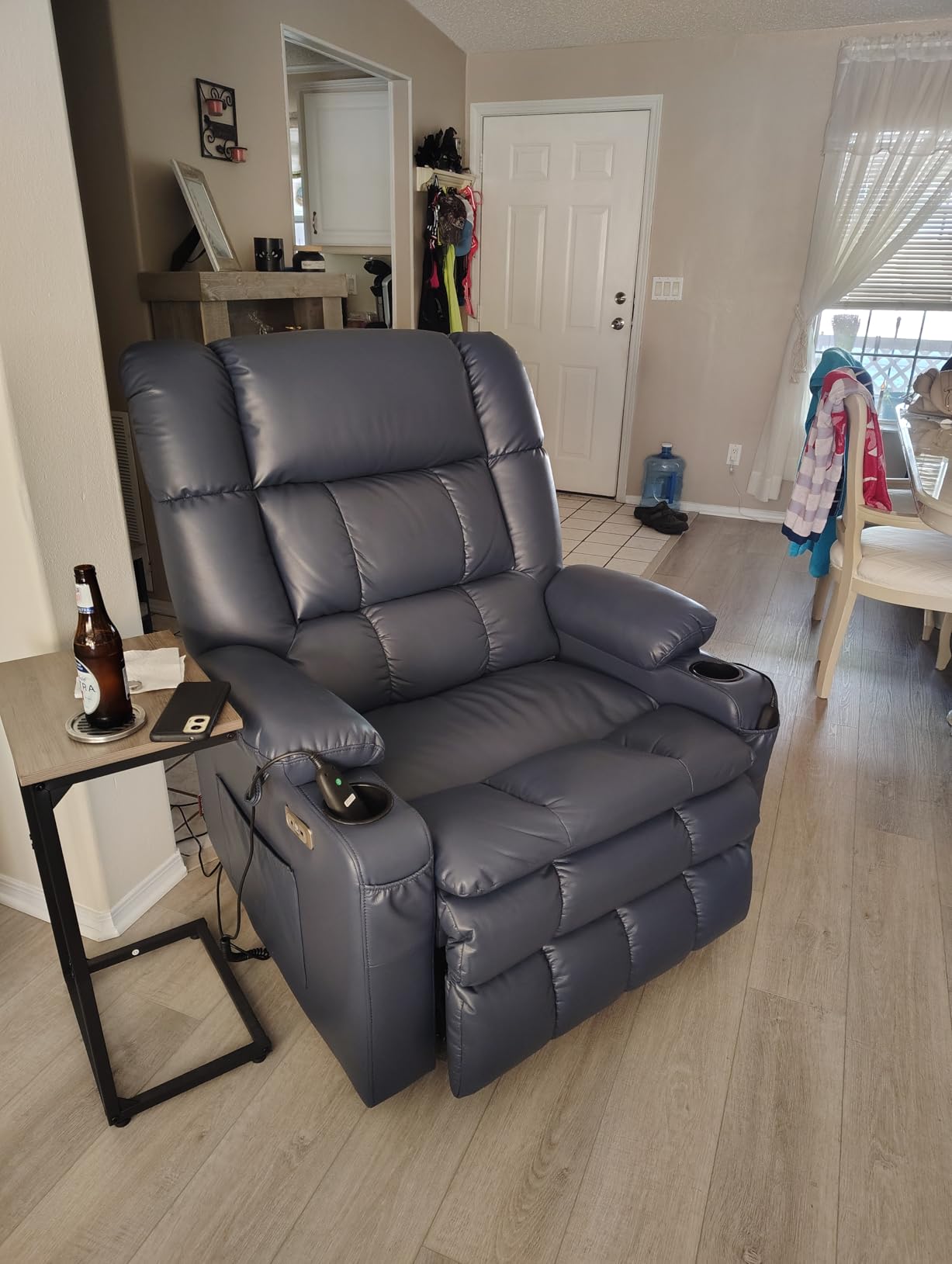 MCombo Oversized Dual Motor Power Lift Recliner Chair for Elderly R7891 | Heat and Massage, Zero Gravity Lift Chair, Infinite Position, USB Ports, Big& Tall, Faux Leather (Large-Wide, Dark Brown) customer photo 1