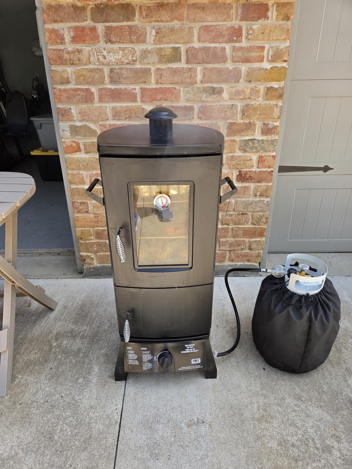 Propane Smoker with Cover, Vertical Meat Gas Smoker Grill customer photo 2