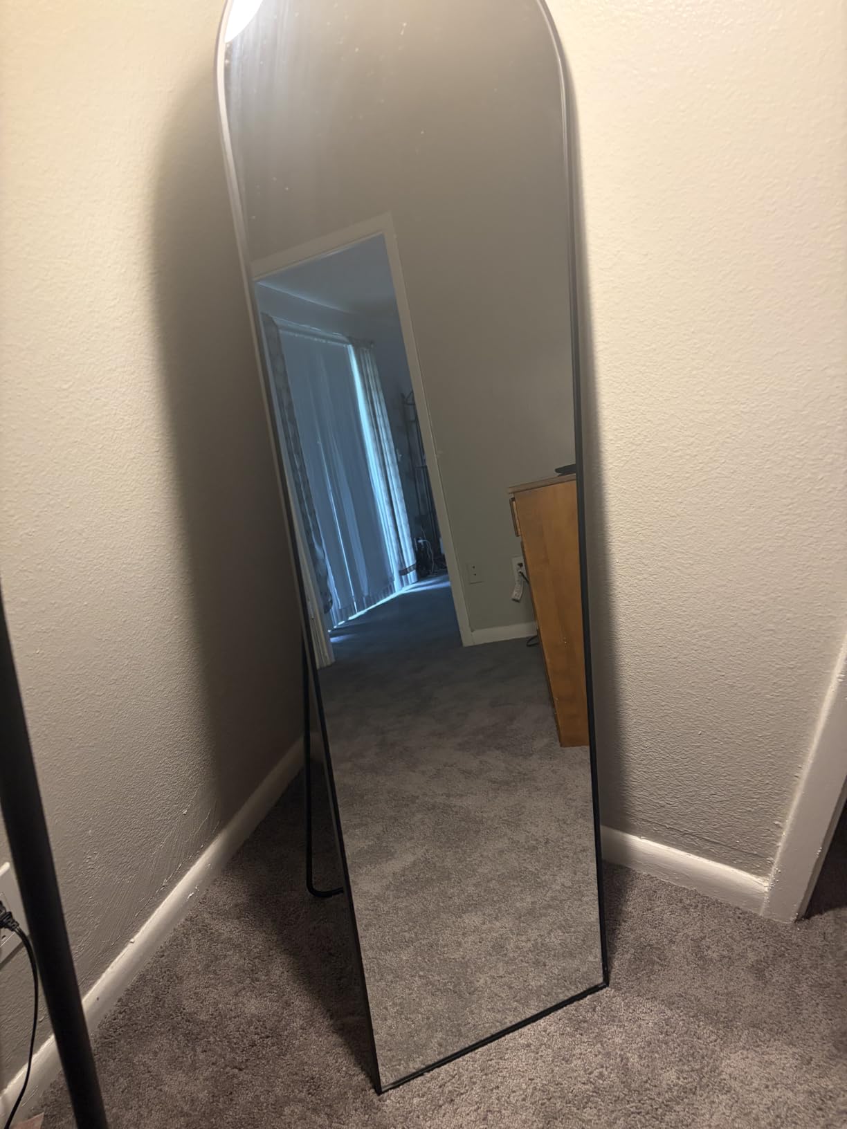 Arched Mirror Full Length, Standing Mirror Full Body, Large Floor Mirror with Stand for Wall, Entryway, Door, Bedroom, Bathroom, Living Room customer photo 2