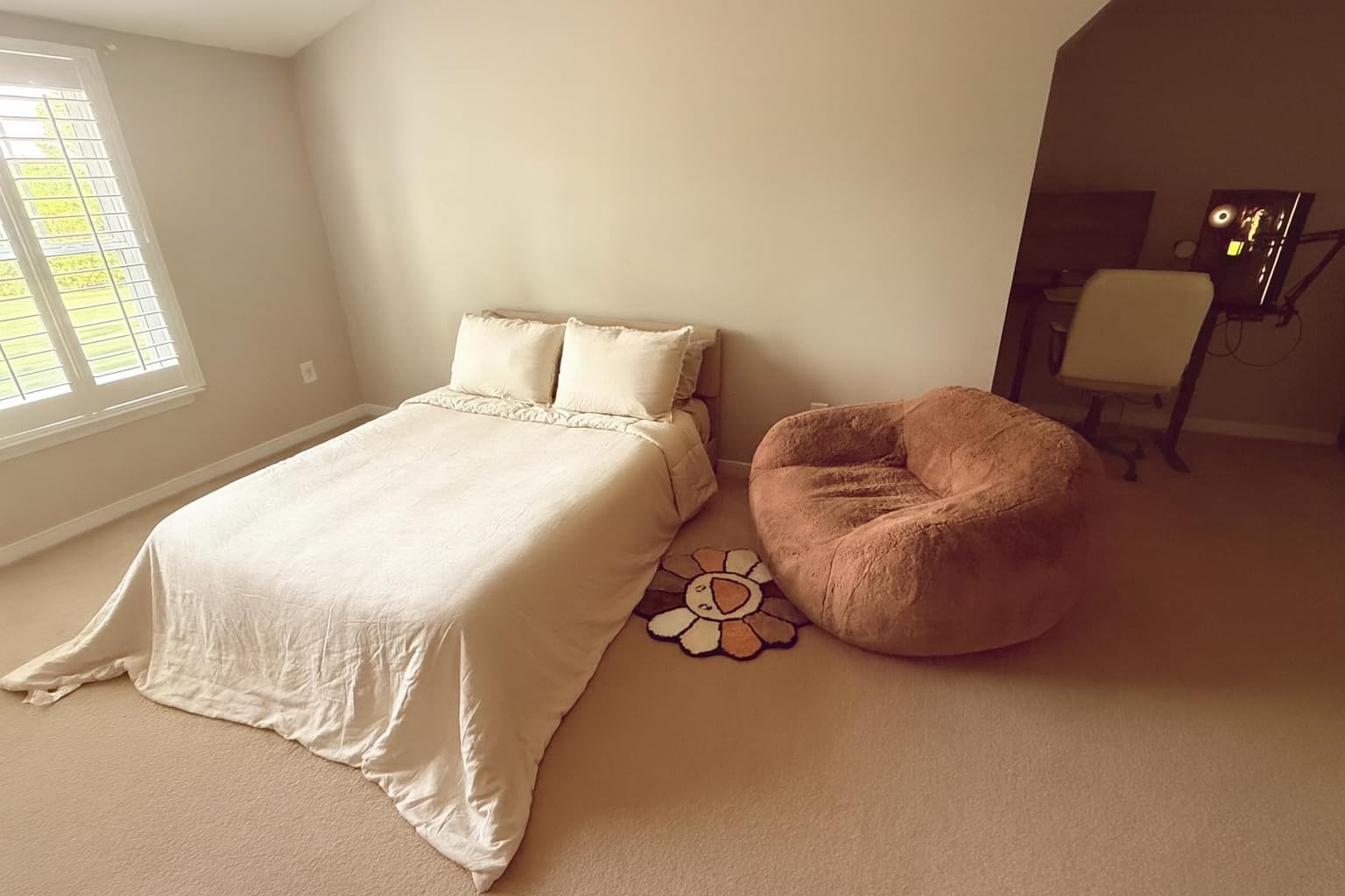 SHA CERLIN Linen Upholstered King Size Bed Frame with Headboard, Adjustable Low-Profile Platform Bed, Minimalist Design, Stable Mattress Foundation, Strong Back-Support, No Box Spring Needed, Beige customer photo 1