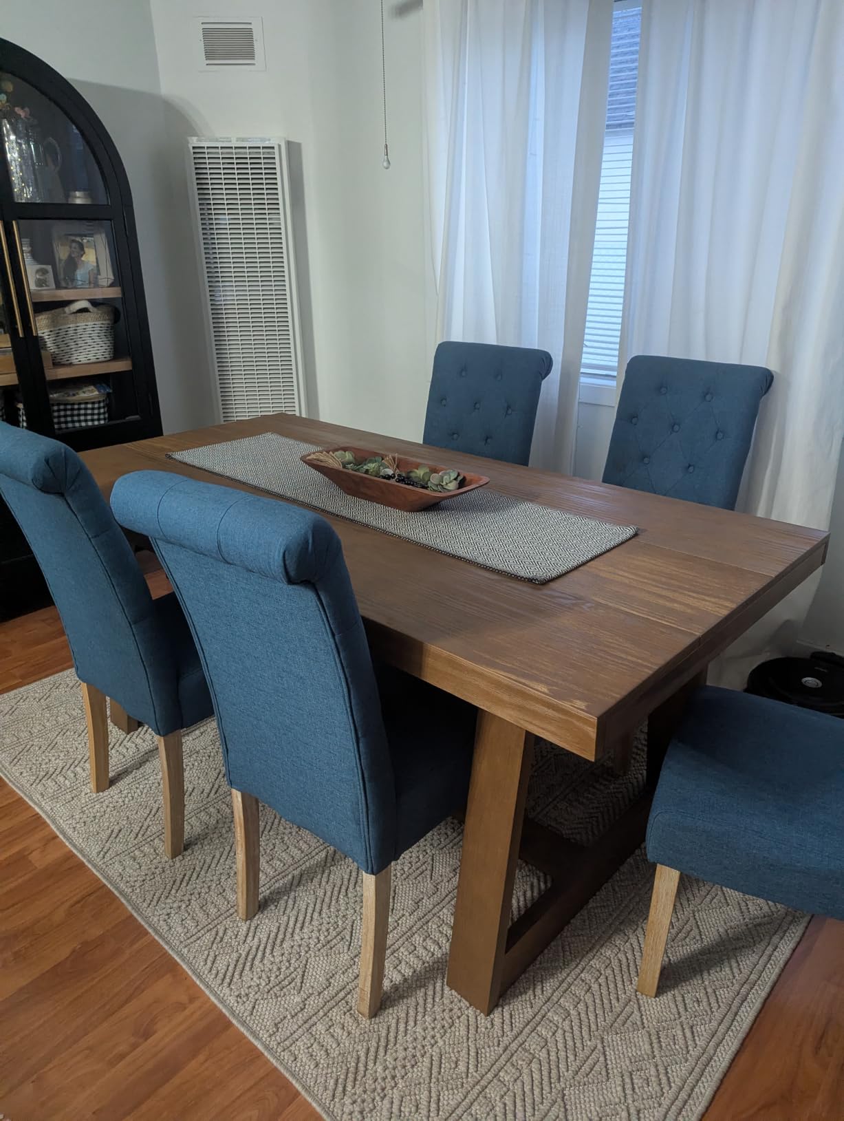 Plank+Beam Classic 72 Inch Dining Table, Rectangular, Pecan Wirebrush, Non-Toxic Finishes, Versatile Design, Farmhouse Design, Solid Wood customer photo 1