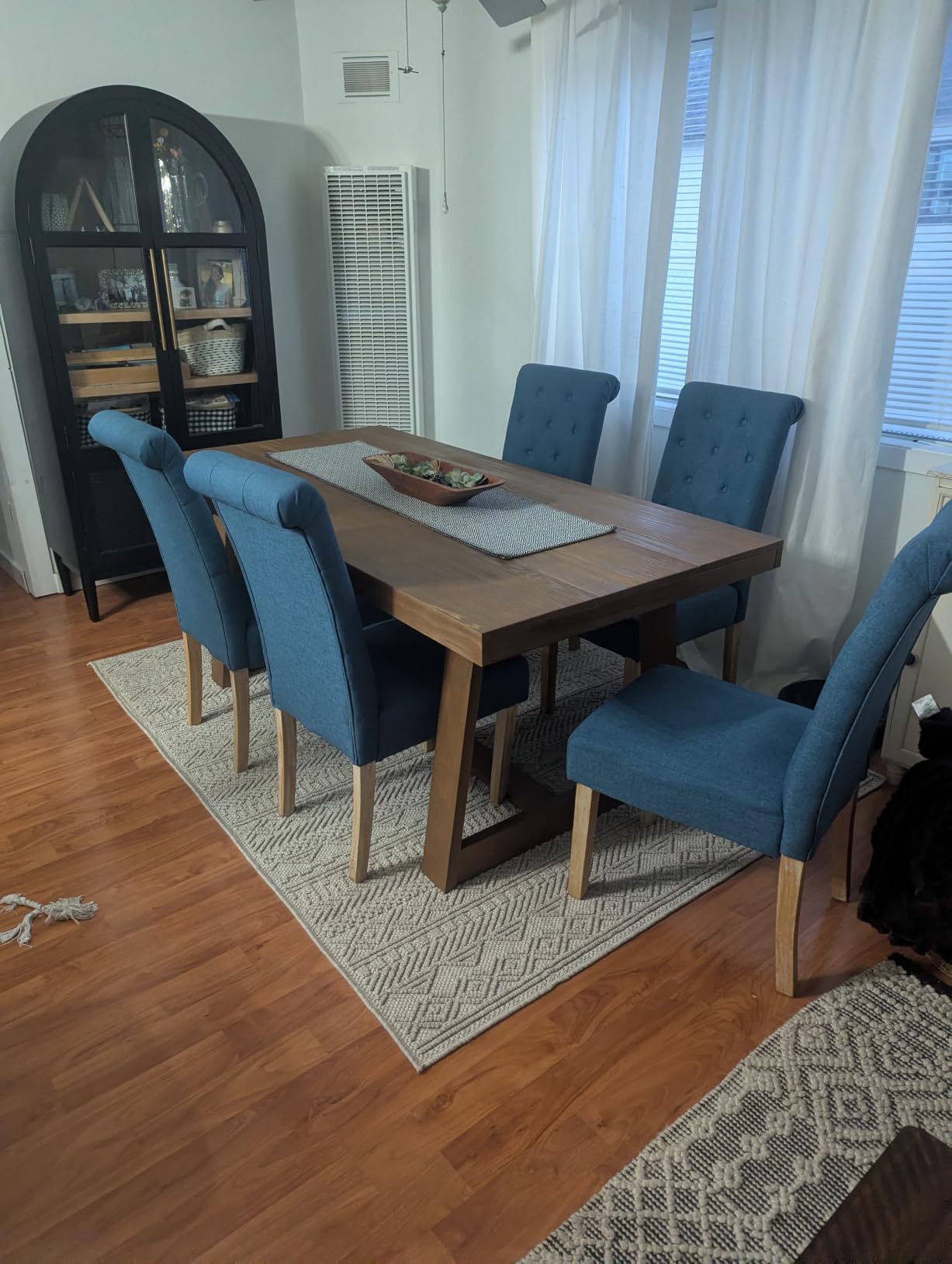 Plank+Beam Classic 72 Inch Dining Table, Rectangular, Pecan Wirebrush, Non-Toxic Finishes, Versatile Design, Farmhouse Design, Solid Wood customer photo 2