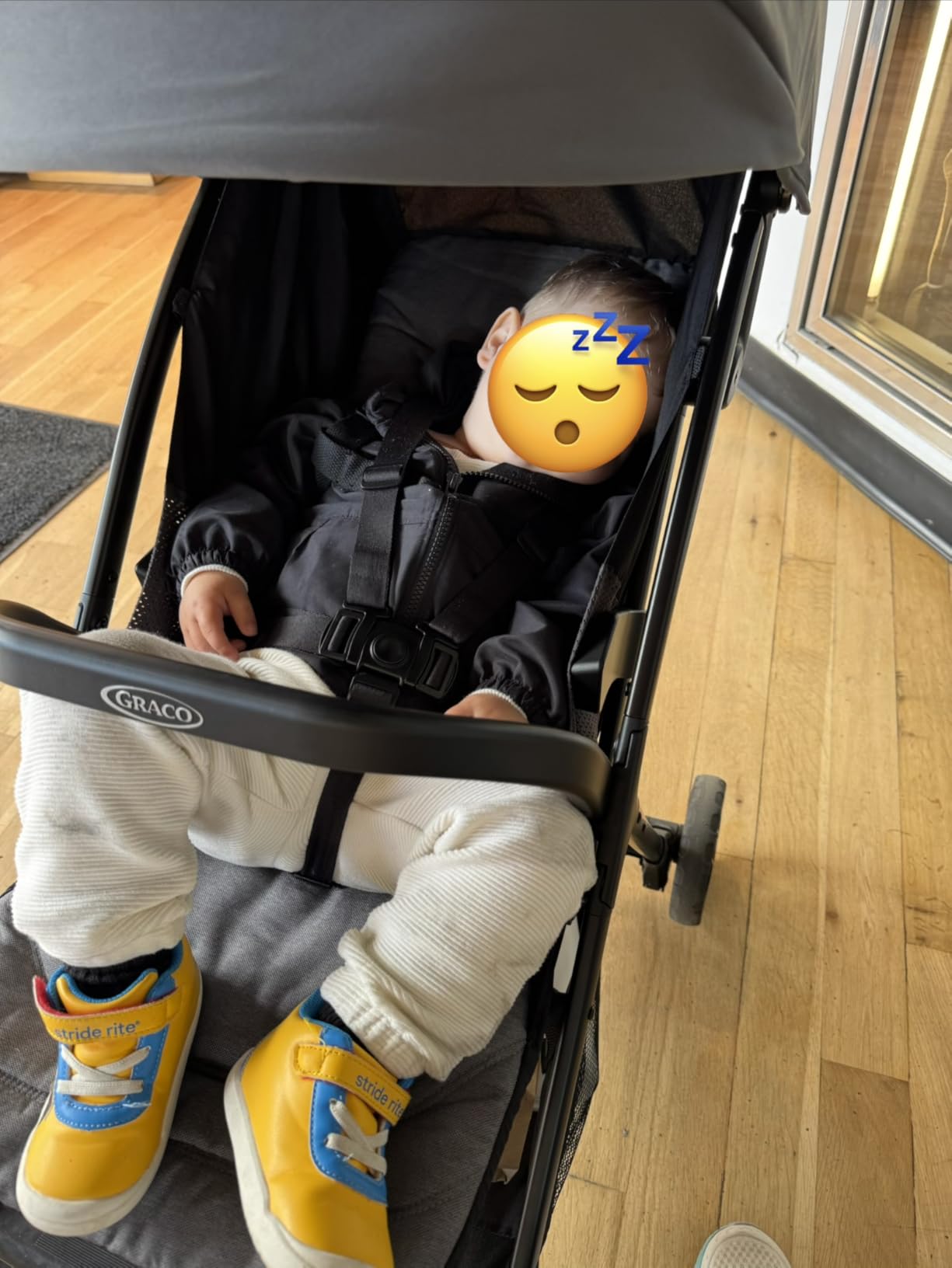 Graco Ready2Jet Compact Stroller, Overhead Friendly Travel Stroller with Automatic Fold, Kingston customer photo 1