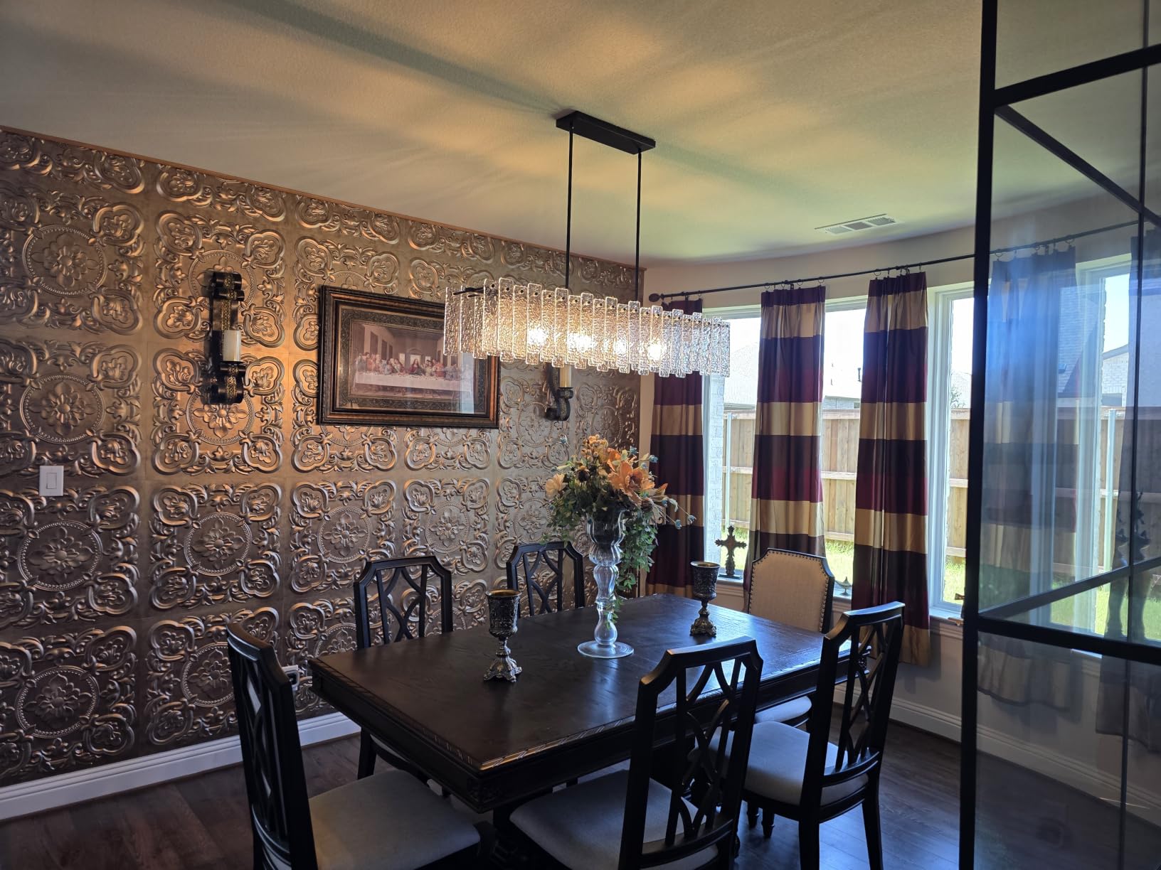 Modern Black Rectangle Chandelier, 48