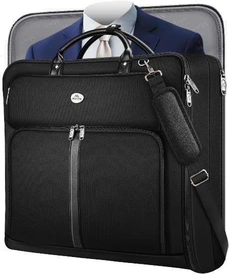MATEIN Mens Garment Bags for travel, Large Travel Suit Bag Up to 7 Suits with Strap, Wrinkle Free Carry On Garment Bags for Hanging Clothes, Business Suitcase Luggage Bag Fit 17.3 Inch Laptop, Black customer photo 1