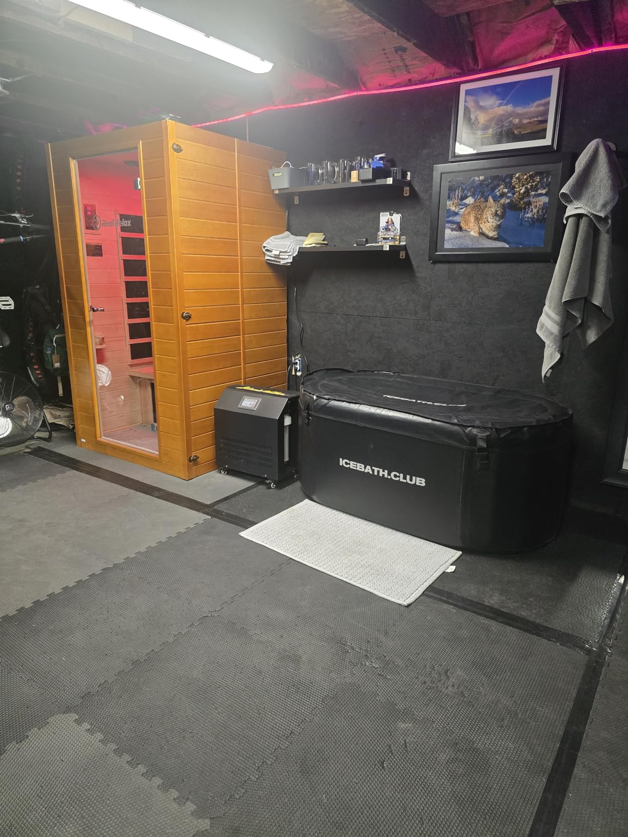 Real Relax Infrared Sauna for Home, Home Infrared Saunas up to 1-2 Persons, Canadian Hemlock Wooden Indoor Dry Sauna Room with Low Emf Red Light Therapy, 9-Color Chromotherapy Lights customer photo 1