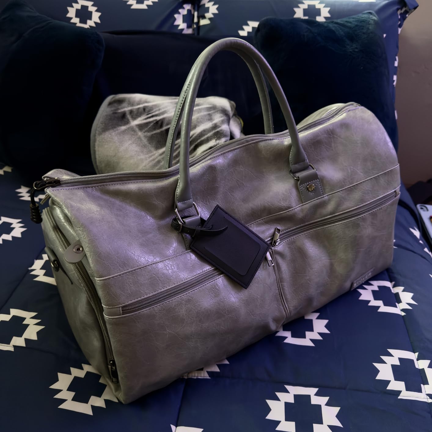 Garment Travel Duffle Bag, Large 2-in-1 Convertible Carry-on Luggage for Men & Women- Hanging Suits, Dresses & Clothes + Shoe Compartment- Weekender Tote Combo Duffel customer photo 1