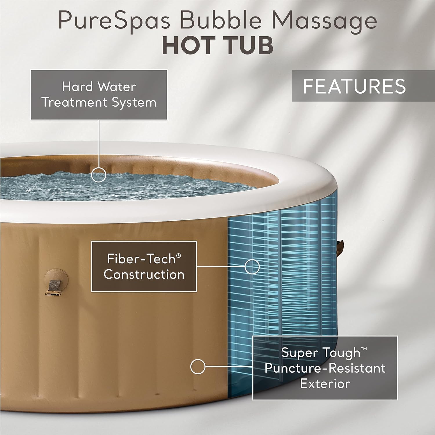 INTEX 28425EH PureSpa Bubble Massage Spa Set Outdoor Inflatable Portable Hot Tub, Includes Energy Efficient Spa Cover, Saltwater System Ready, 4 Person, 77in x 28in customer photo 2