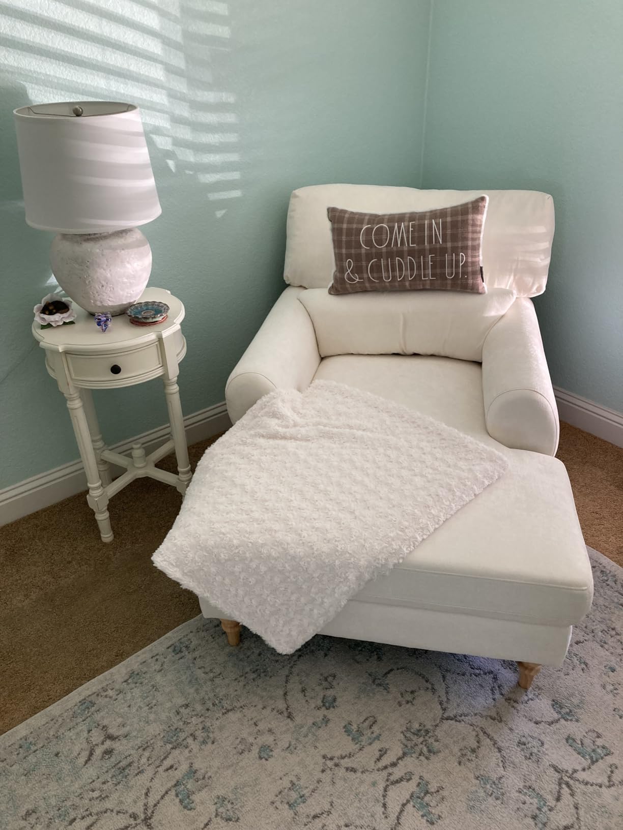 Modern Chaise Lounge Chair with Adjustable Backrest, Upholstered Indoor Leisure Sofa Recliner, Oversized Accent Chair Deep Seat Reading Armchair for Living Room, Bedroom, Office, Beige White customer photo 1