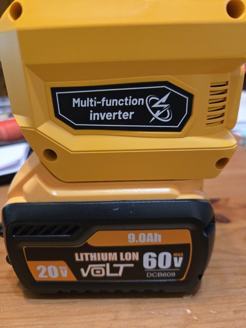 Azocek 220W Power Inverter Compatible with DeWalt 20V Battery (Battery not Included), DC 20V to AC 110V, 2 USB Ports & 1 Type-C Fast Charging, 400LM LED Work Light customer photo 2
