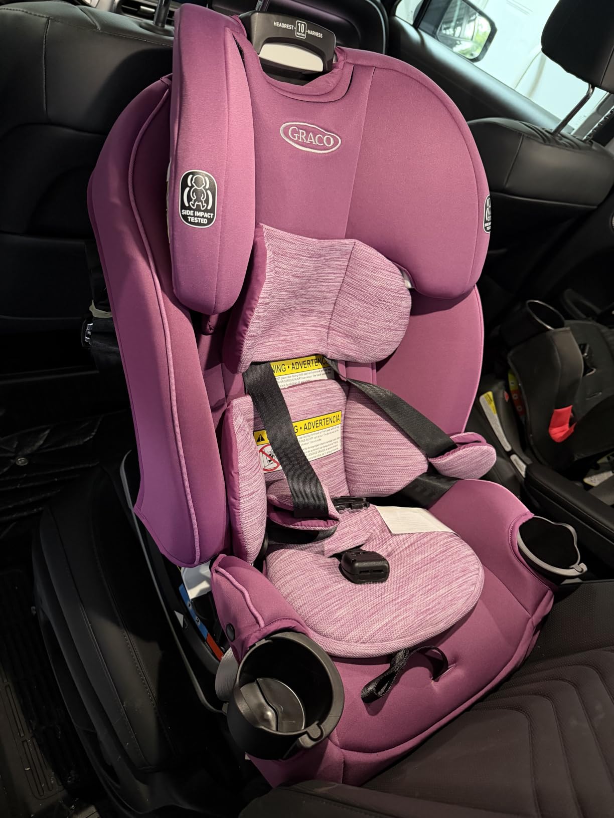 Graco Slimfit 3-in-1 Convertible Car Seat, Slim Car Seat with Space-Saving Design, Highback Booster Seat with 10-Position Headrest, Rear Facing and Forward Facing Carseat, Jarret customer photo 2