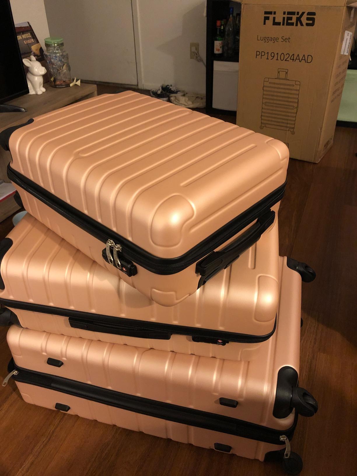 Softside Luggage Set 3 Piece Suitcase with Duffel Bag Spinner Wheels customer photo 1