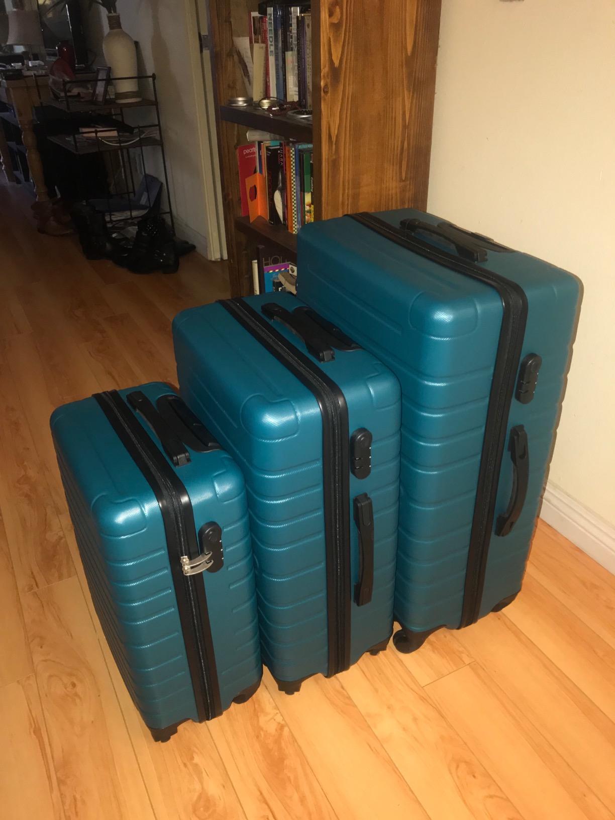 Softside Luggage Set 3 Piece Suitcase with Duffel Bag Spinner Wheels customer photo 2