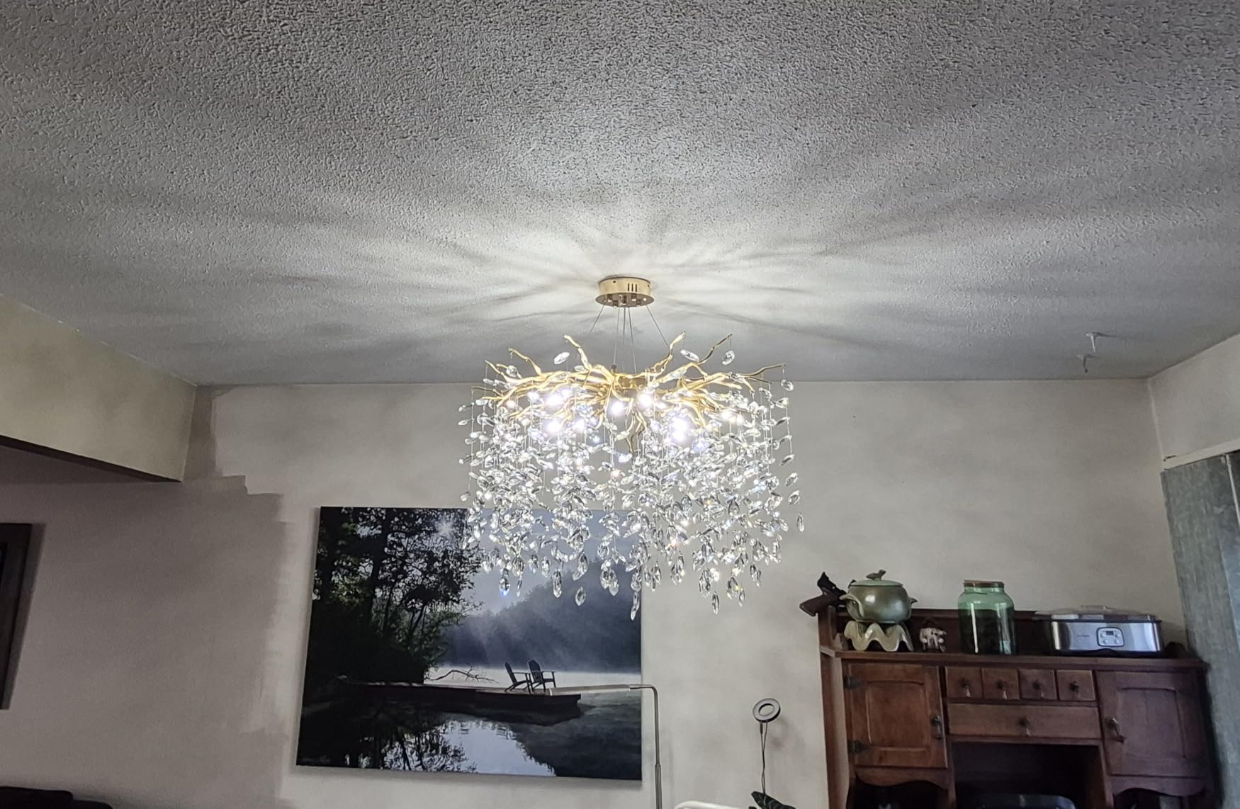 Modern Crystal Chandelier, 31.5