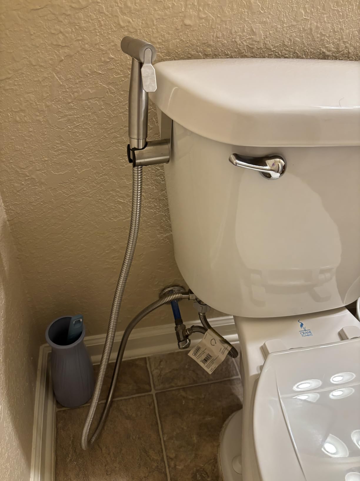 Handheld Bidet Sprayer for Toilet - Adjustable Water Pressure Jet, Bidet Attachment for Toilet, Easy Installation, Quality Stainless Steel, Durable Internals, Leakproof Design (Brushed Nickel) customer photo 2