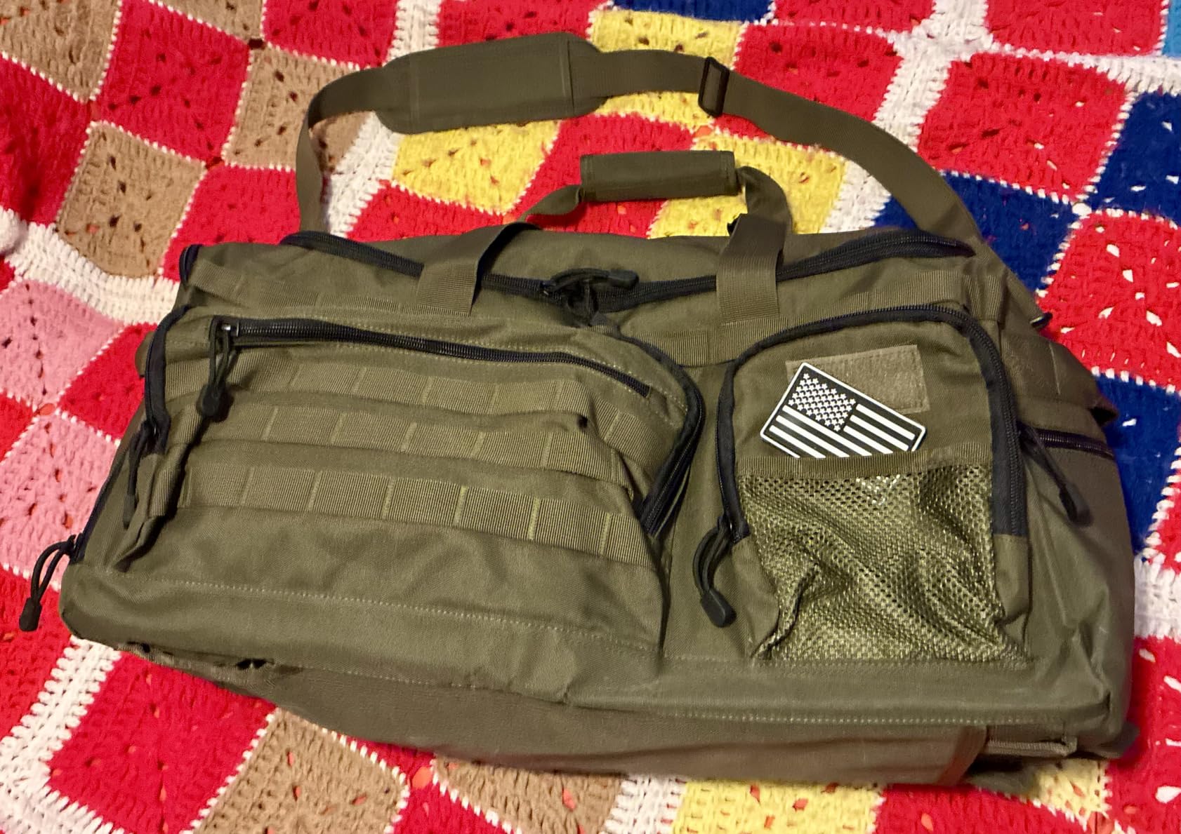 G4Free 3-in-1 Travel Duffle Bag for Men and Women, 50L Large Gym Sports Bags Tactical Military Duffle Backpack with Shoes Compartment and Wet Pocket (Black) customer photo 2