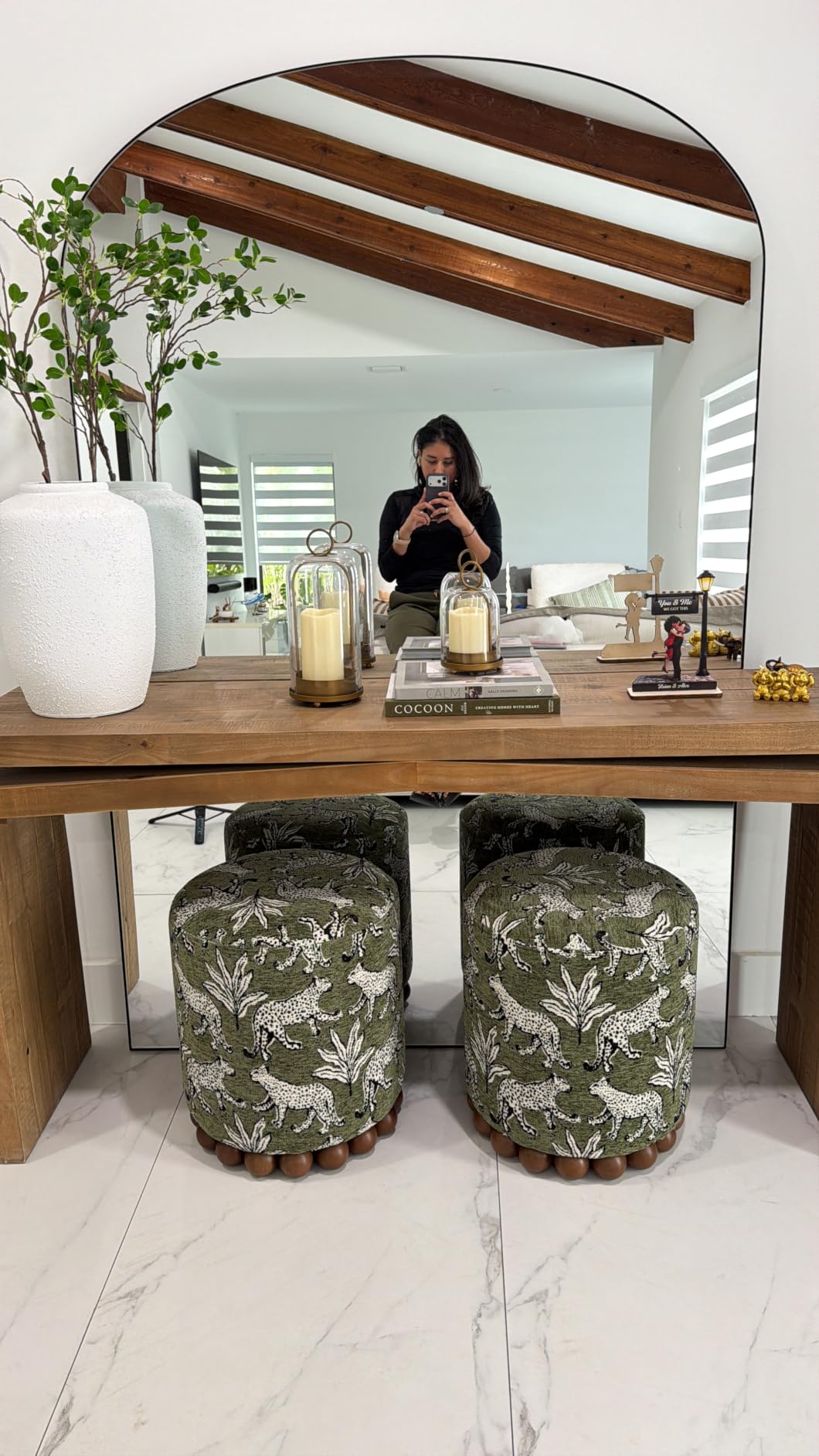 Tov Furniture Dex Taupe Leopard Jacquard Ottoman customer photo 2