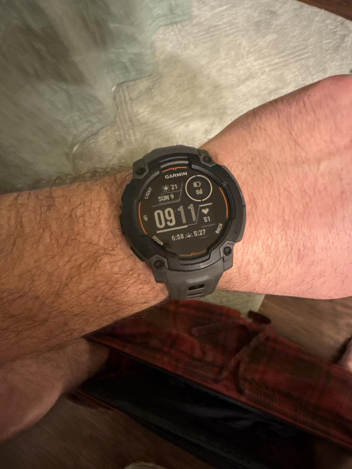 Garmin Instinct E 45mm, Rugged Outdoor GPS Smartwatch, 24/7 Health Monitoring, Wrist-Based Heart Rate, Up to 16 Days of Battery Life, Charcoal customer photo 2